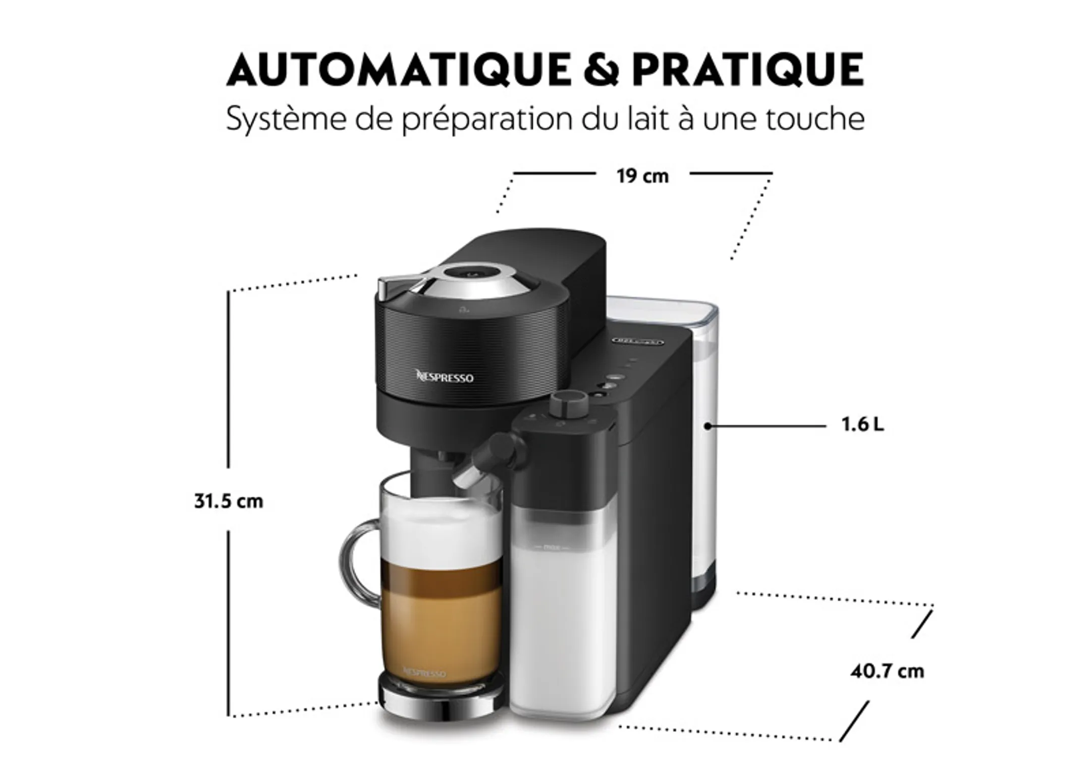 De'Longhi Nespresso Vertuo Lattissima ENV300.B - Noir image