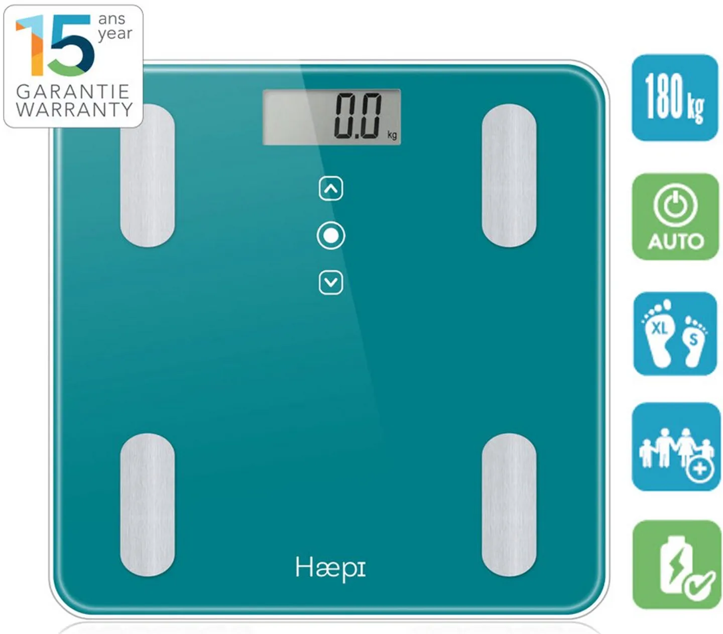 HAEPI Body Analyser bathroom scale Turquoise HIFI international
