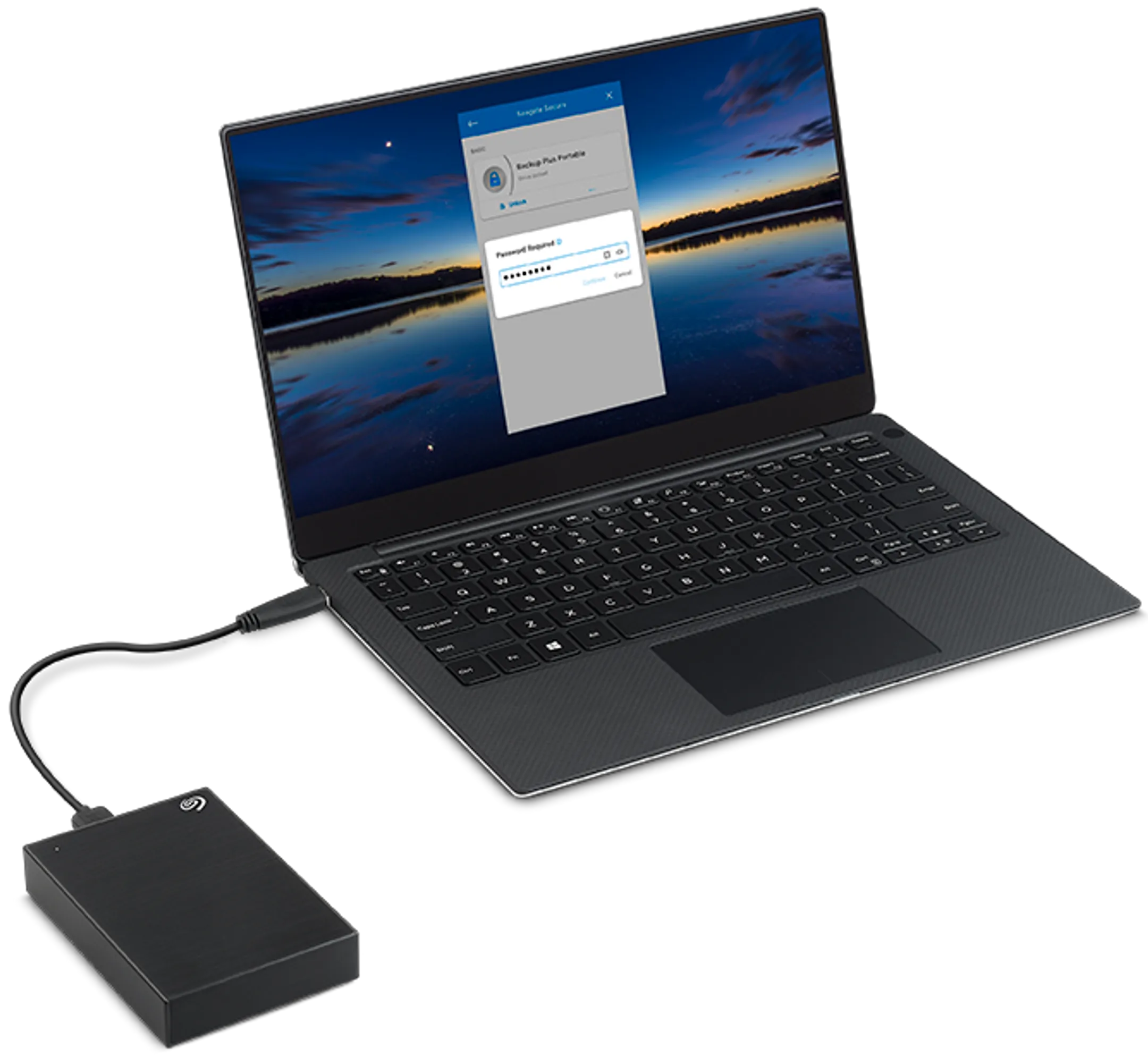 Seagate Externe One-Touch-Festplatte mit Passwort - 2 Tb - Schwarz image