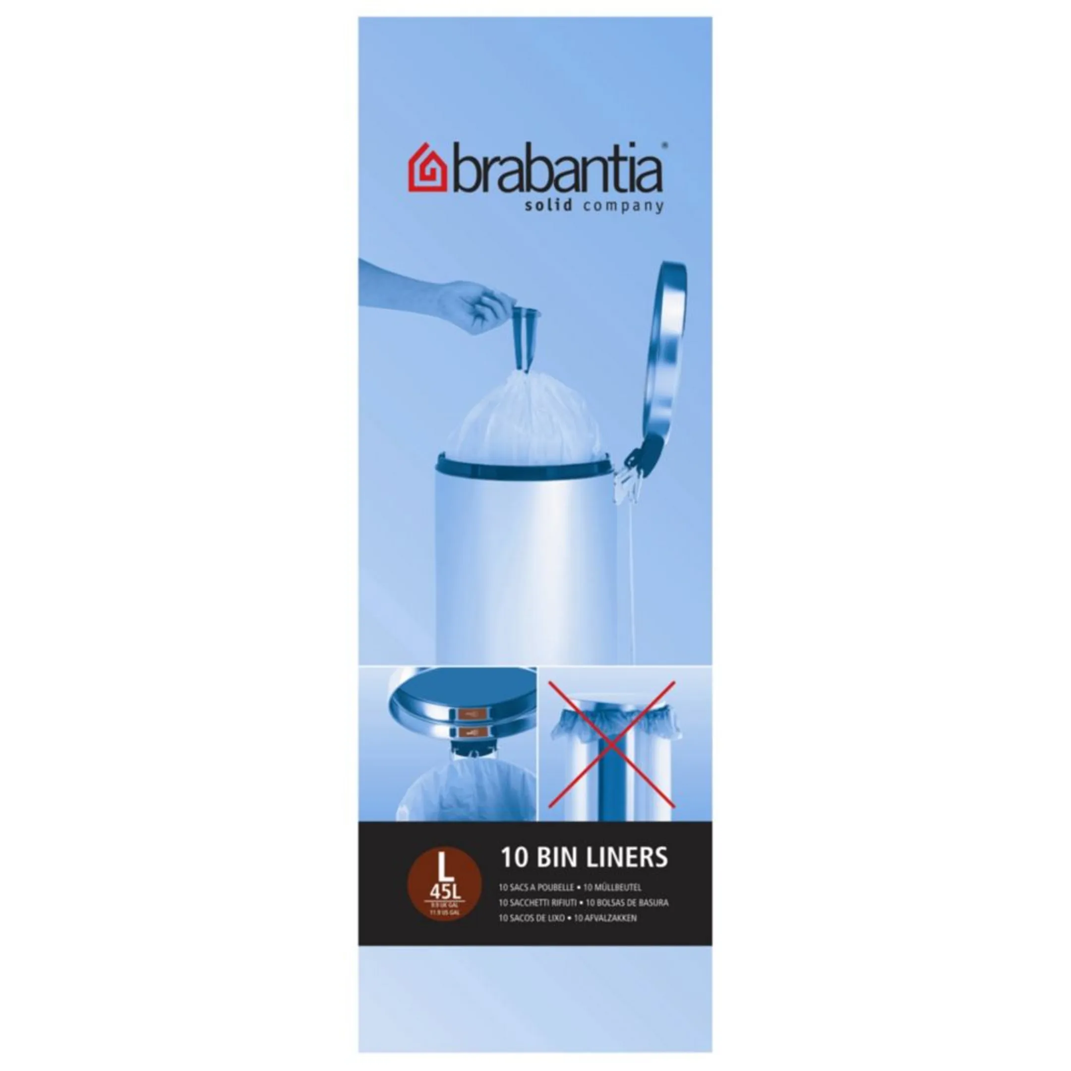 PerfectFit L Müllbeutel - 45 Liter - 10 Beutel