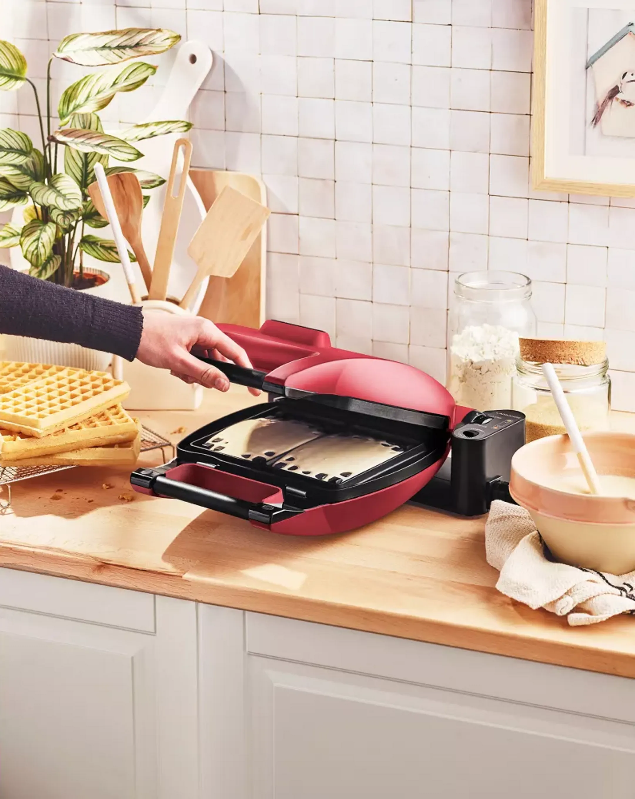 Lagrange Waffle maker Premium Gaufres - Red image