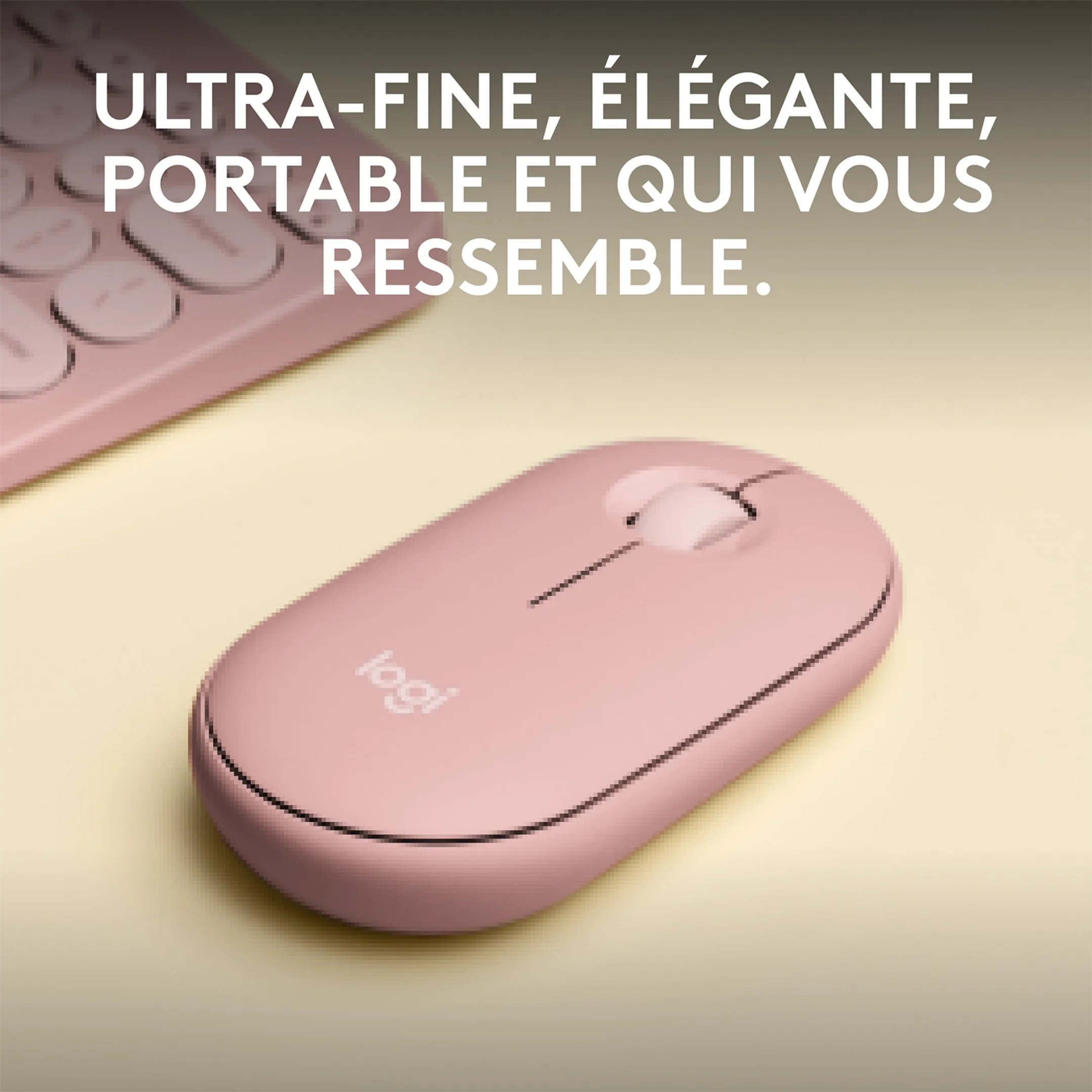 Logitech Souris sans Fil Bluetooth Pebble Mouse 2 M350s - Rose image