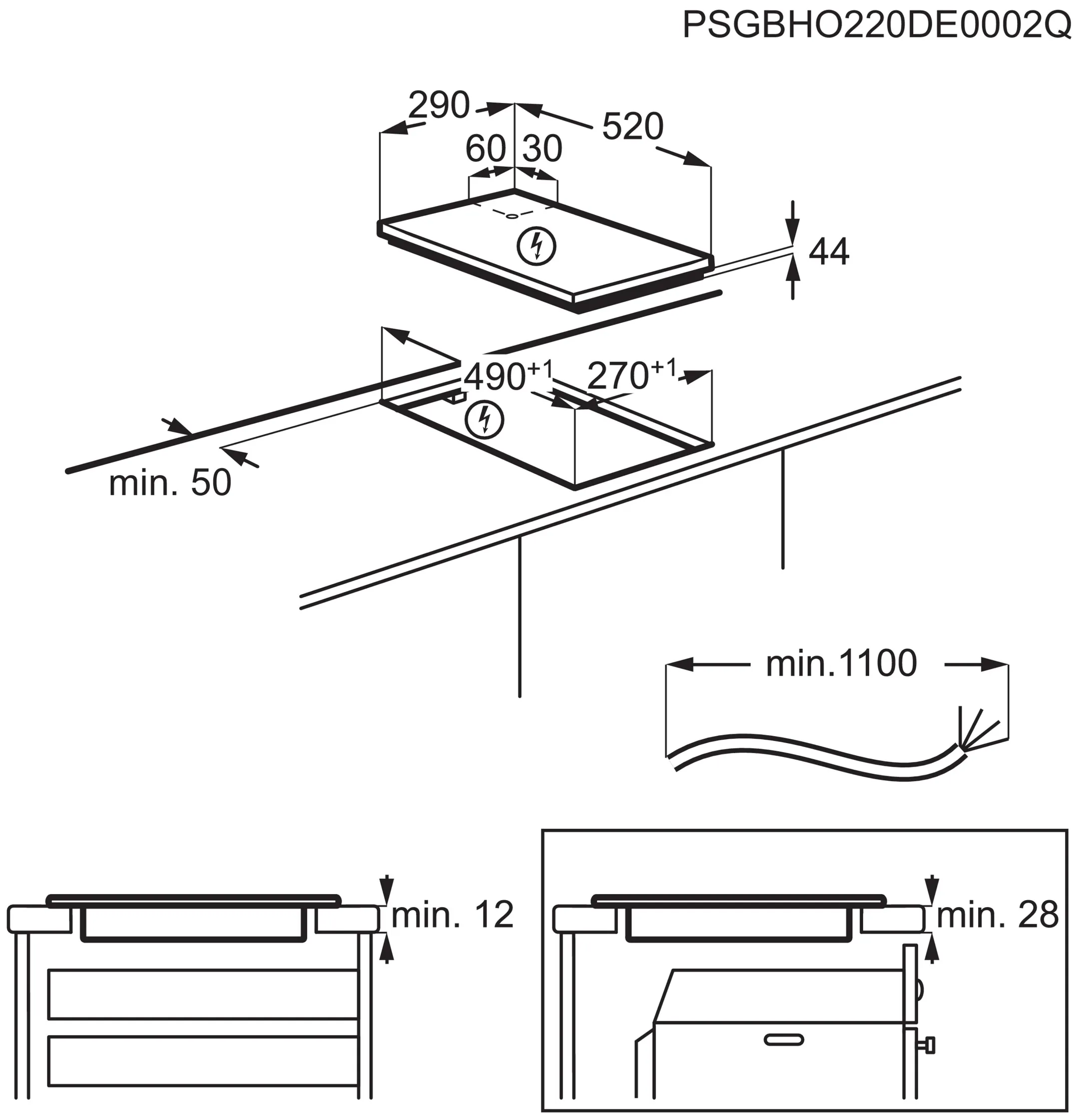AEG Table induction modulaire Serie 3000 Domino IKB32300CB image