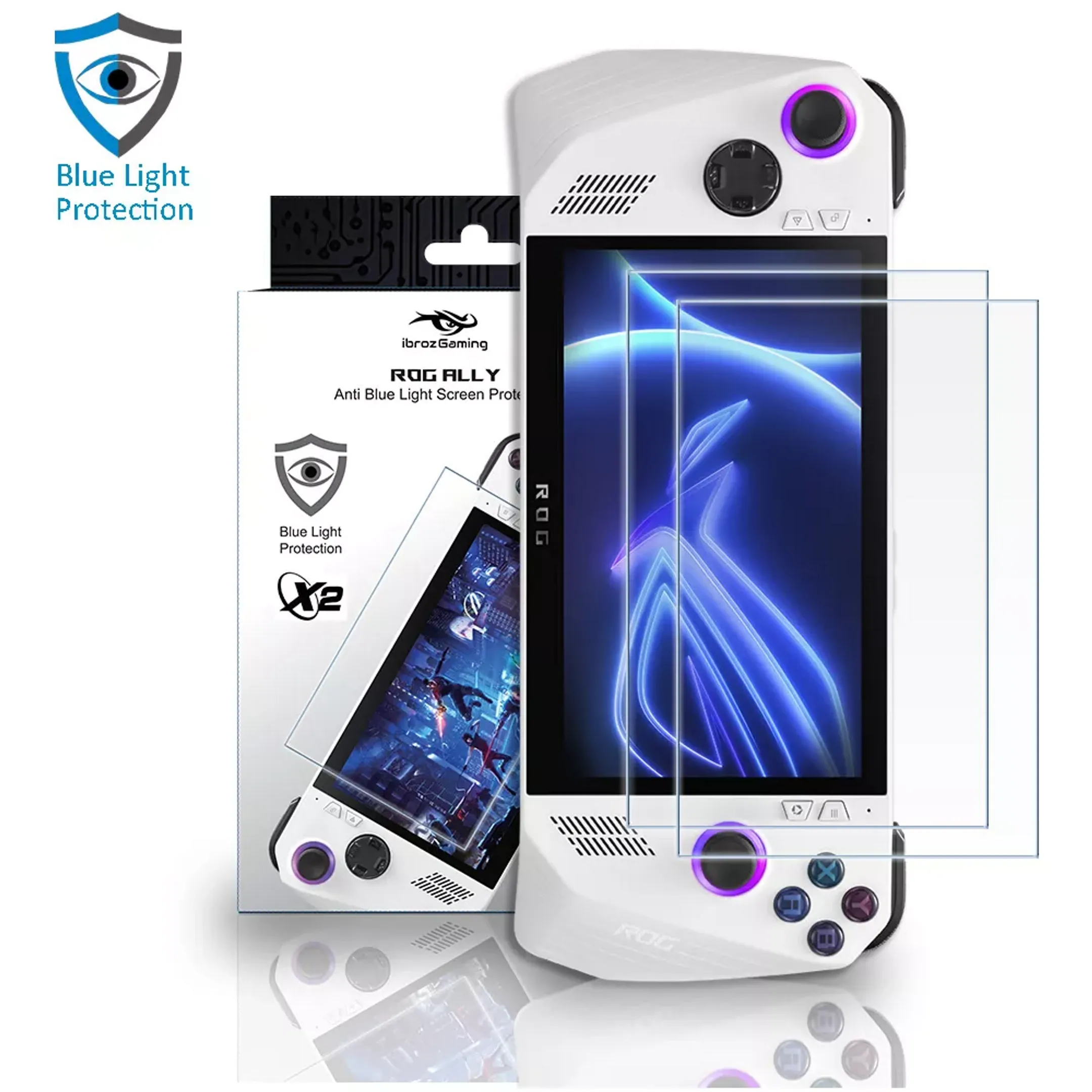 2 Screen protectors for ROG Ally Anti Blue