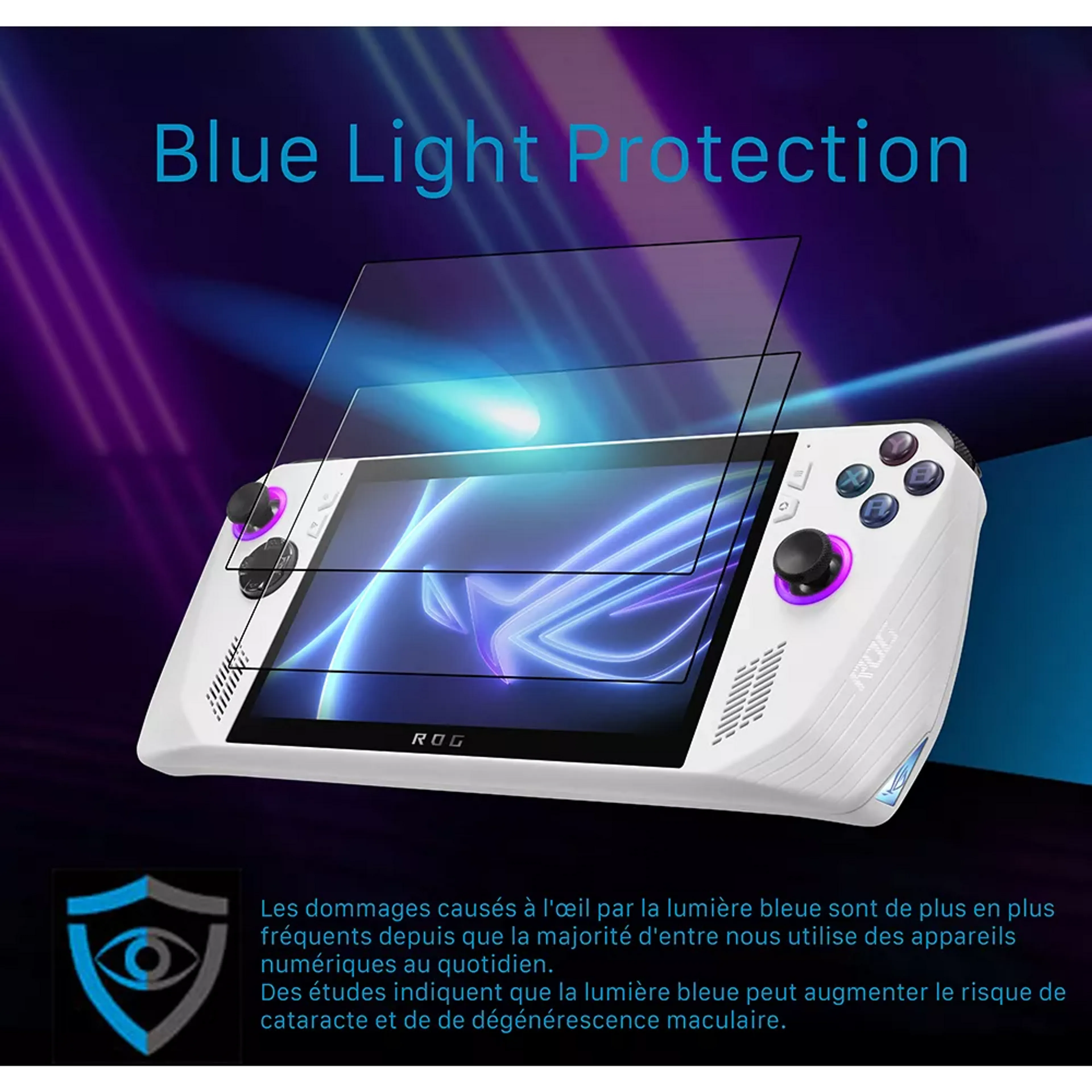 IBROZ 2 Protections écran pour ROG Ally Anti Blue image