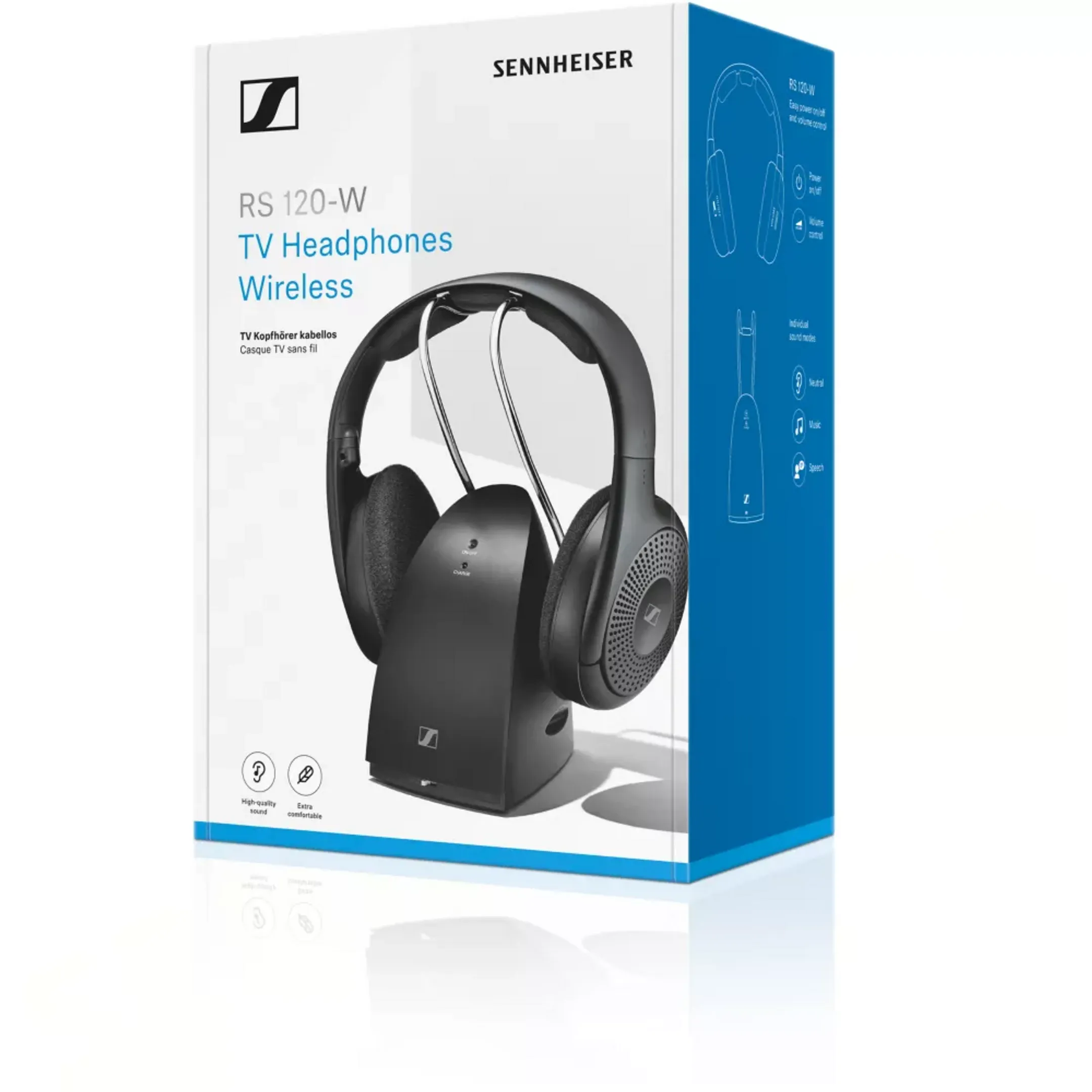 Sennheiser RS 120-W Wireless TV Headphones - Black image