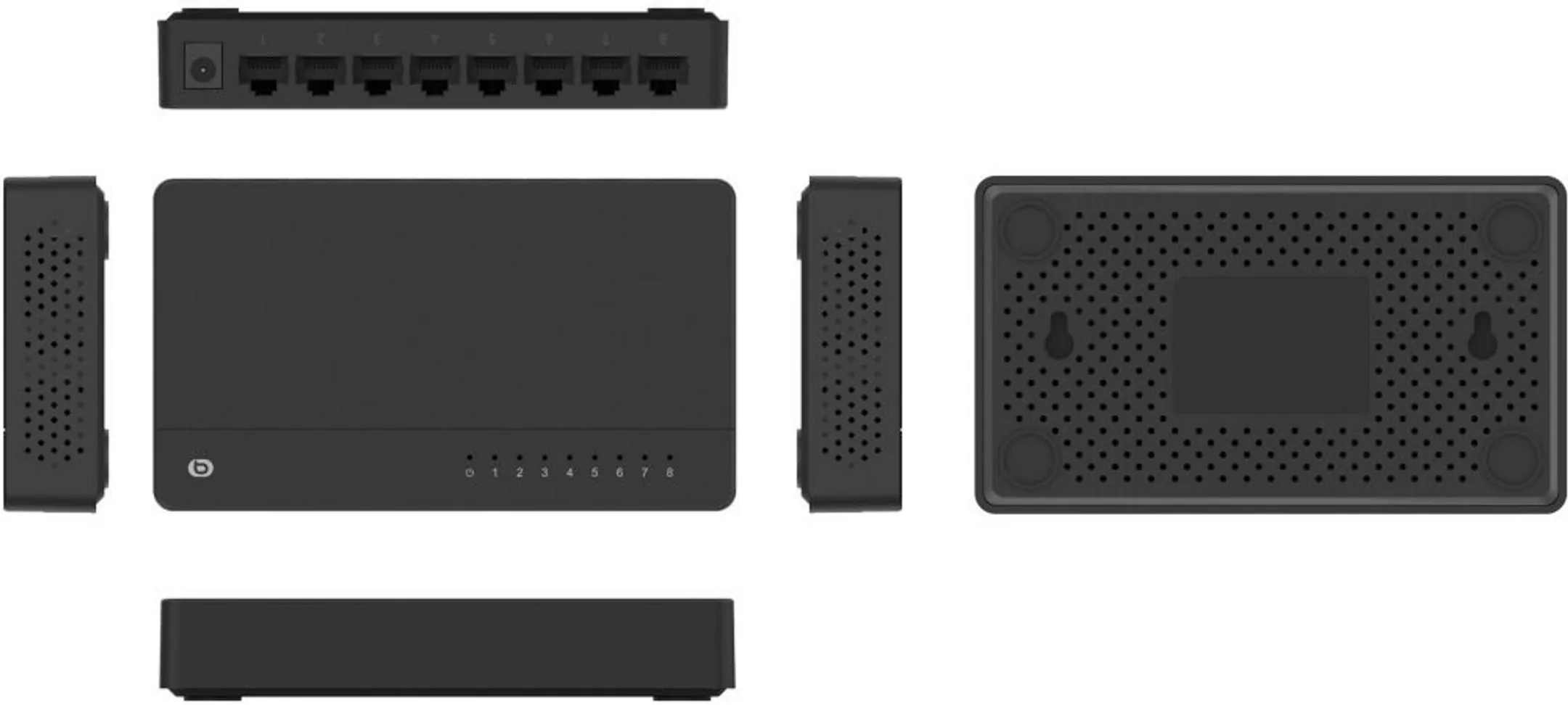 ESSENTIEL-B Giga 2023 Ethernet-Switch - 8 Anschlüsse - Schwarz image