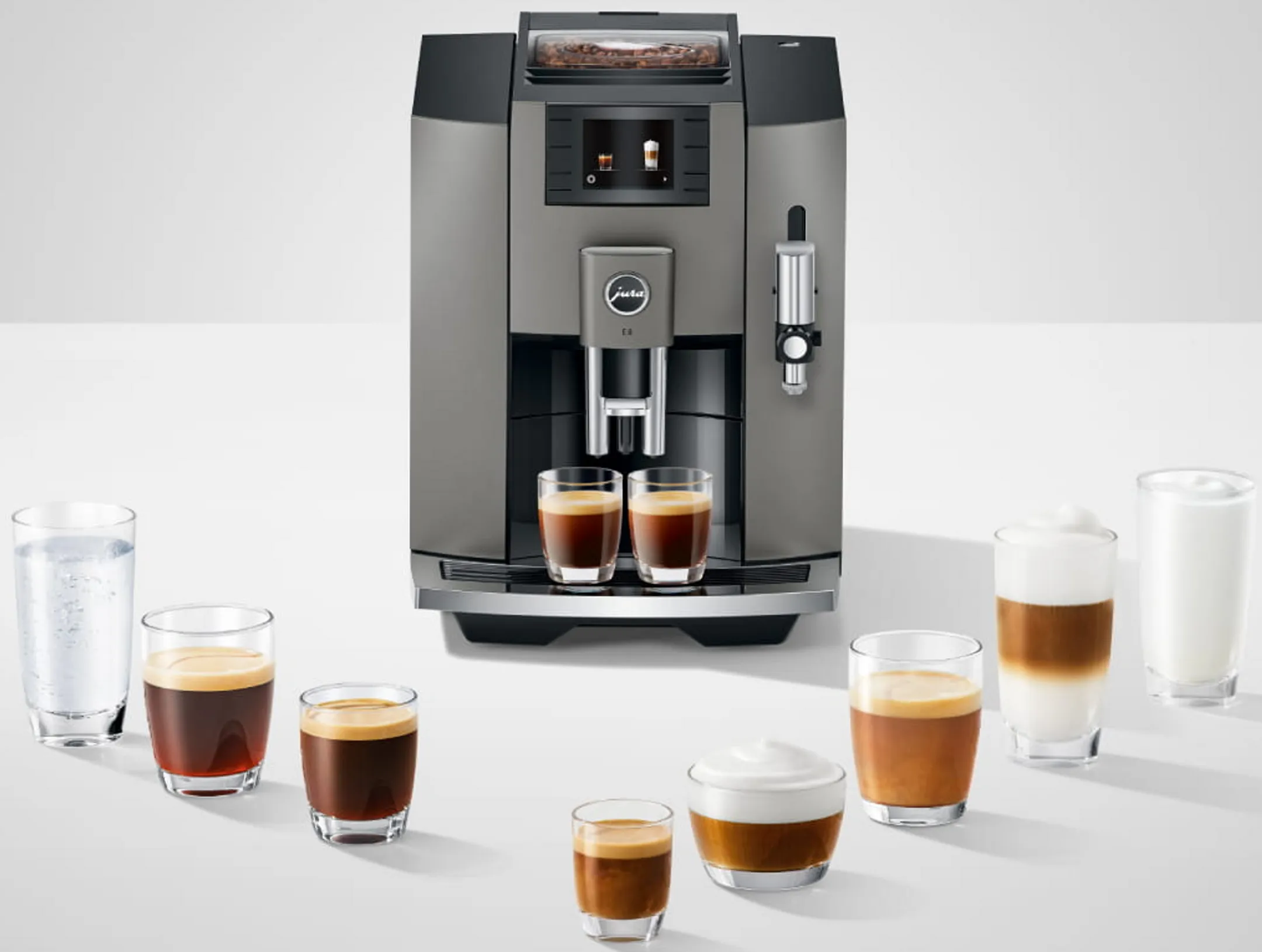 Jura Automatische Espressomaschine E8 Dark Inox EC image