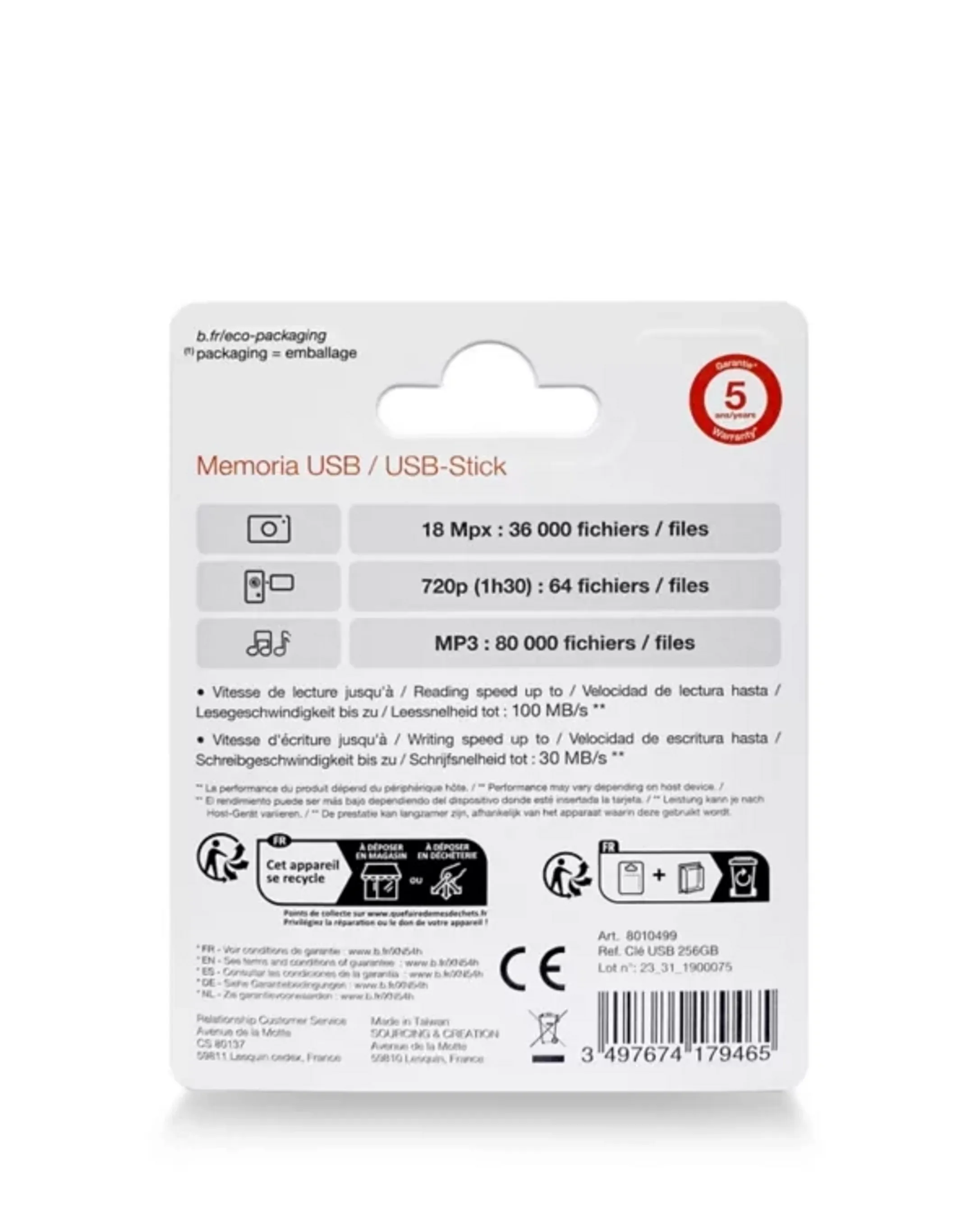 ESSENTIEL-B Clé USB-A 3.2 - 256Go - Noir image