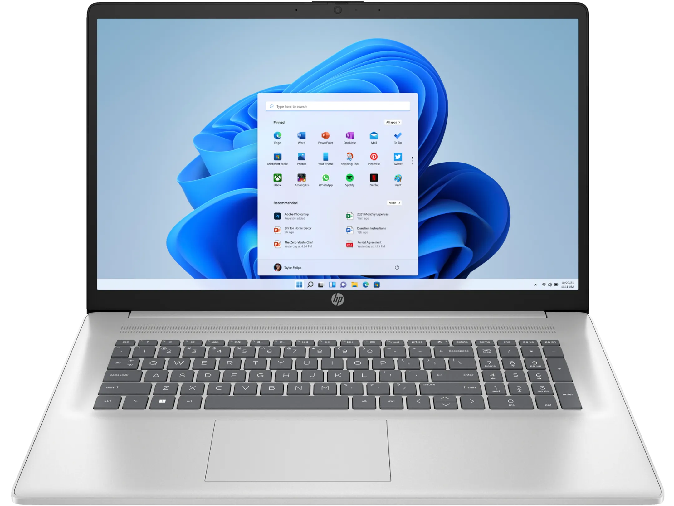 Laptop 17.3" - AZERTY - Natural silver - 17-cp2038nb