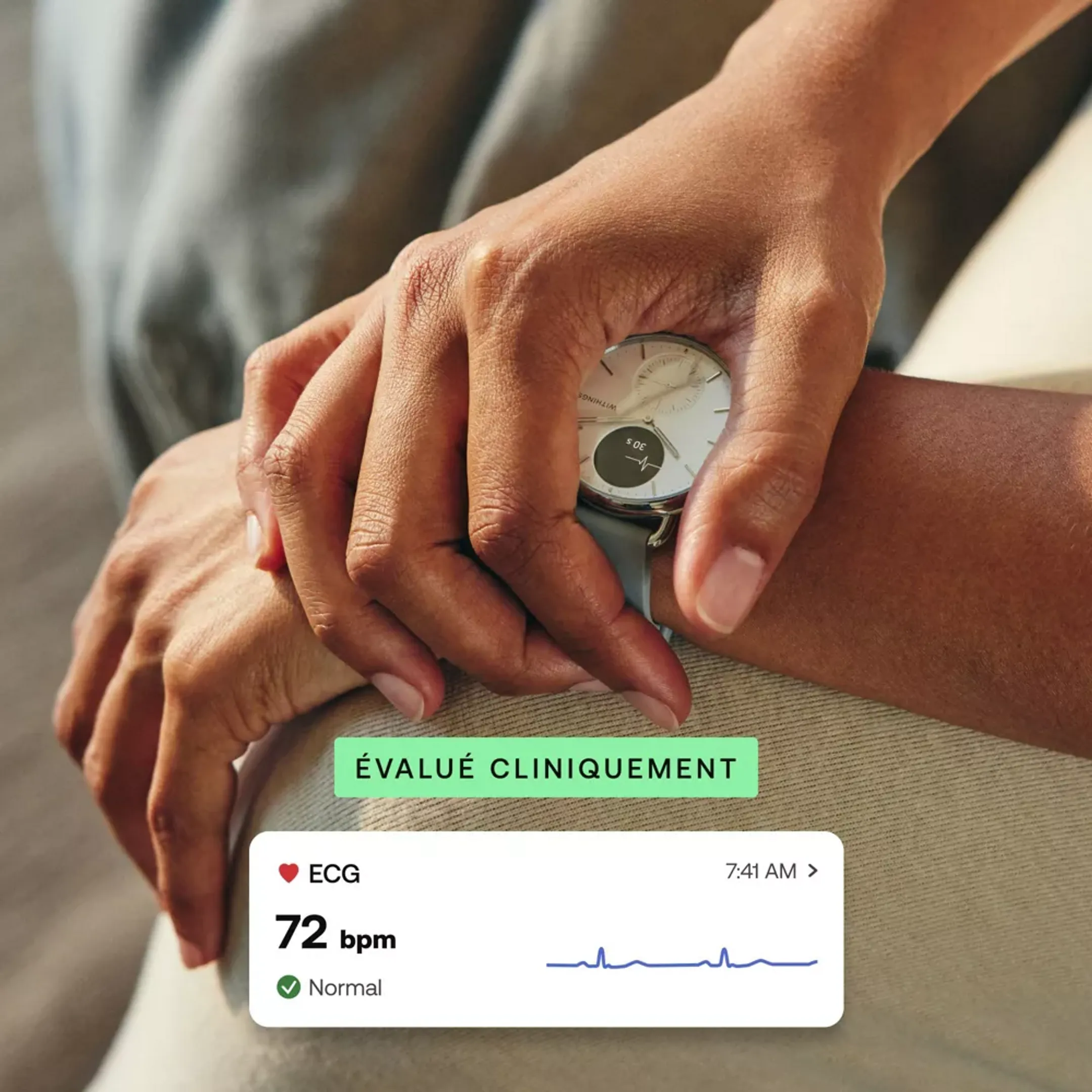 WITHINGS Smartwatch ScanWatch 2 - 38 mm - Blanc image