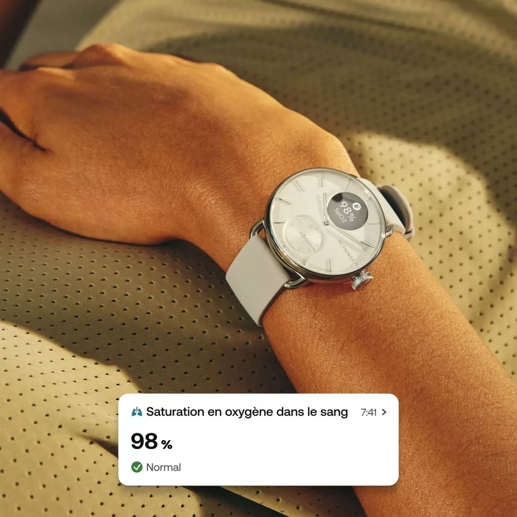 WITHINGS Smartwatch ScanWatch 2 - 38 mm - Blanc image