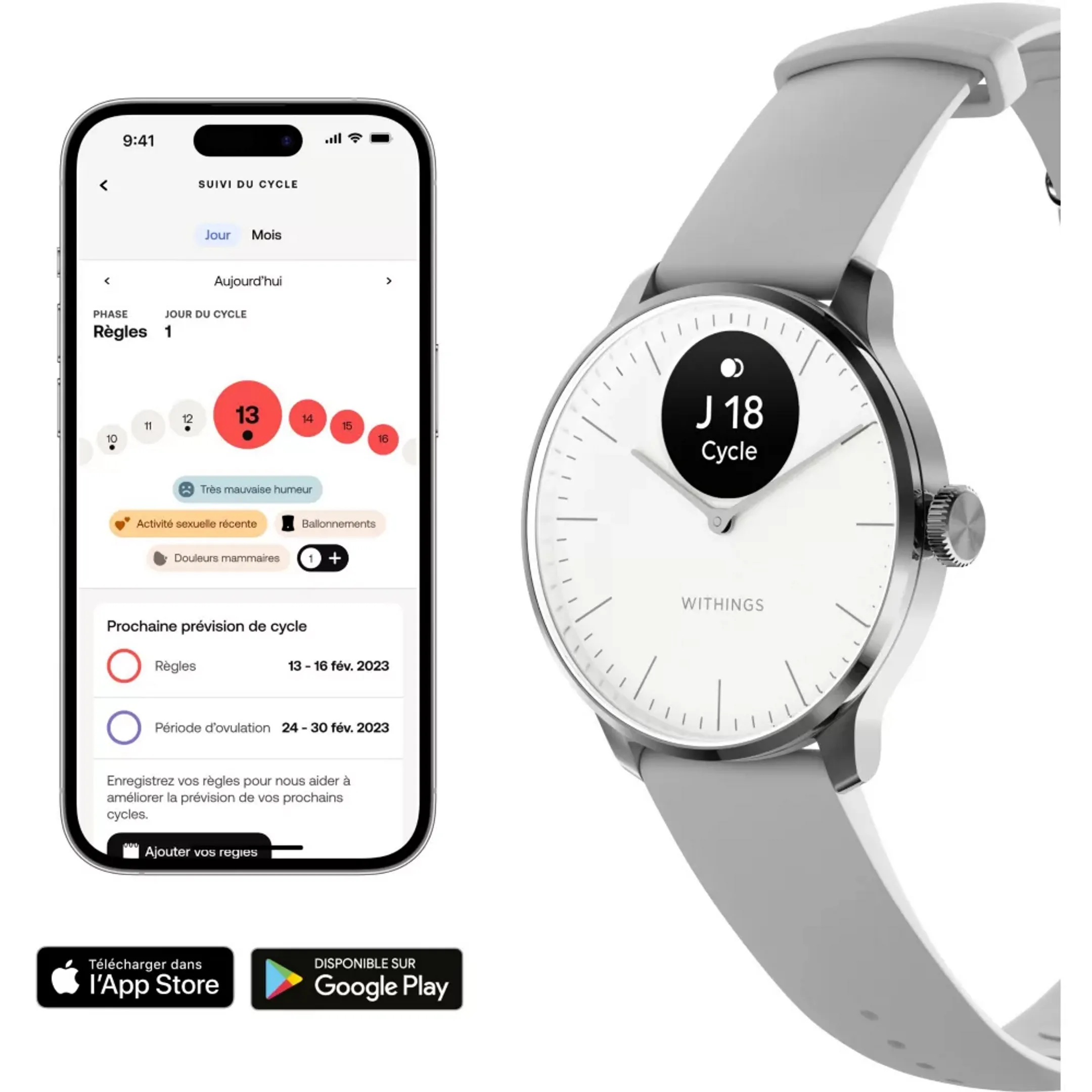 WITHINGS Smartwatch ScanWatch Light - 37 mm - Weiss image