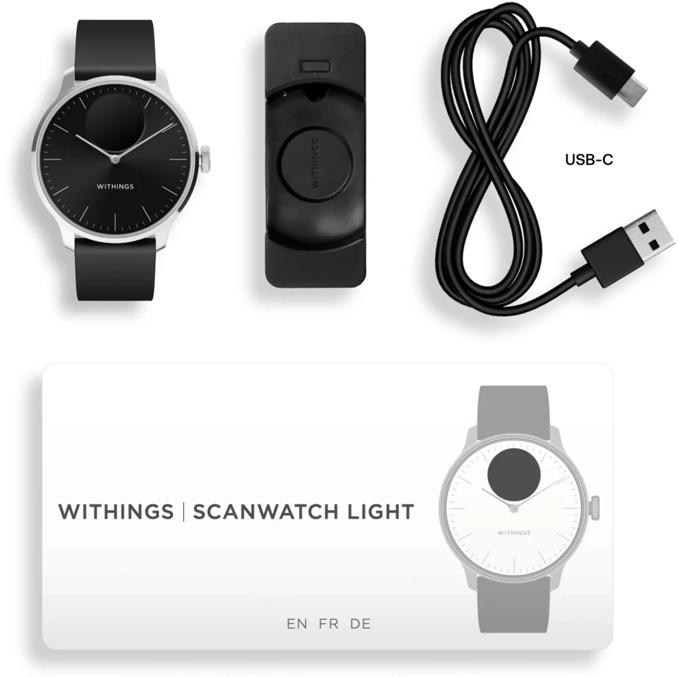 WITHINGS Smartwatch ScanWatch Light - 37 mm - Schwarz image