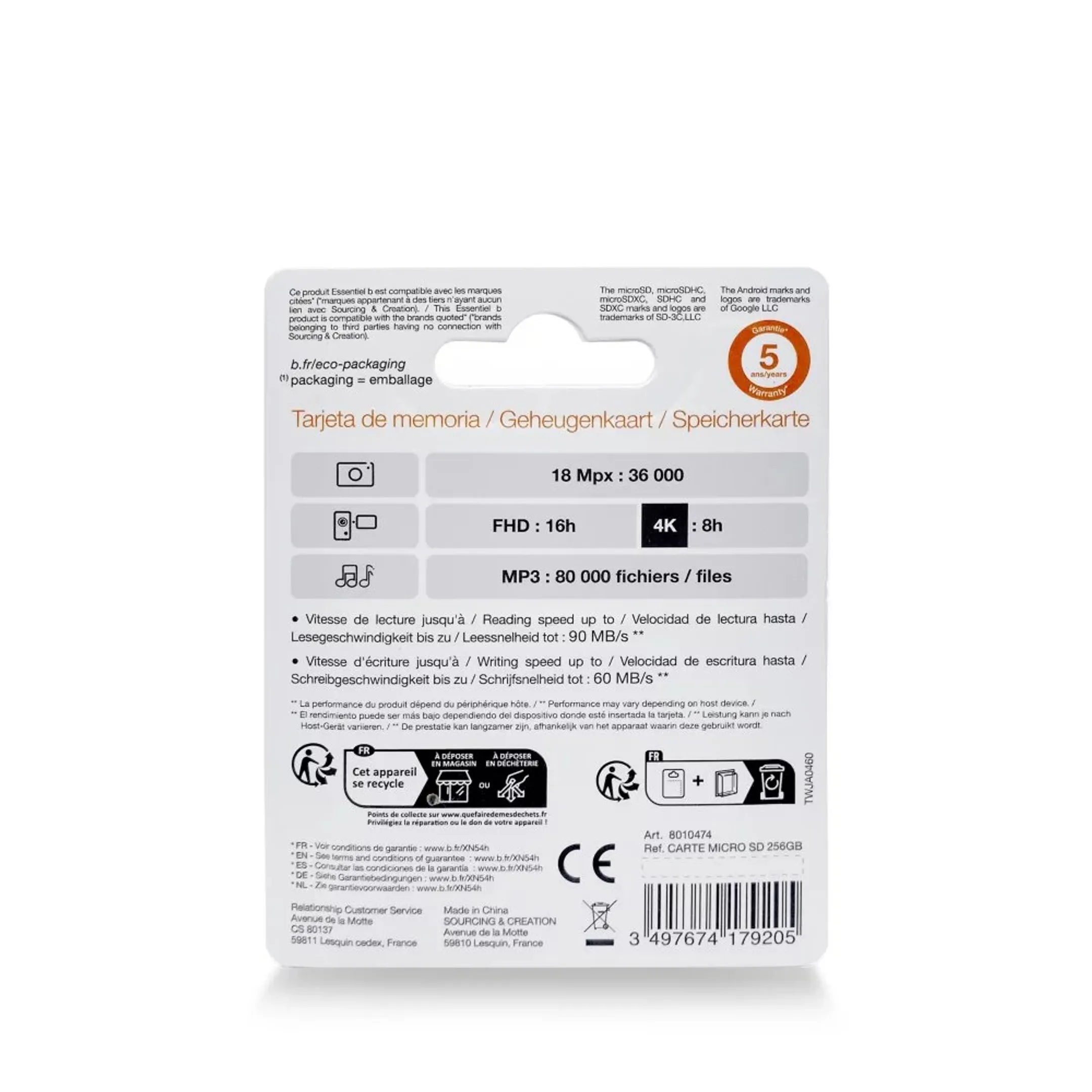 ESSENTIEL-B Micro SDXC memory card - 256GB image