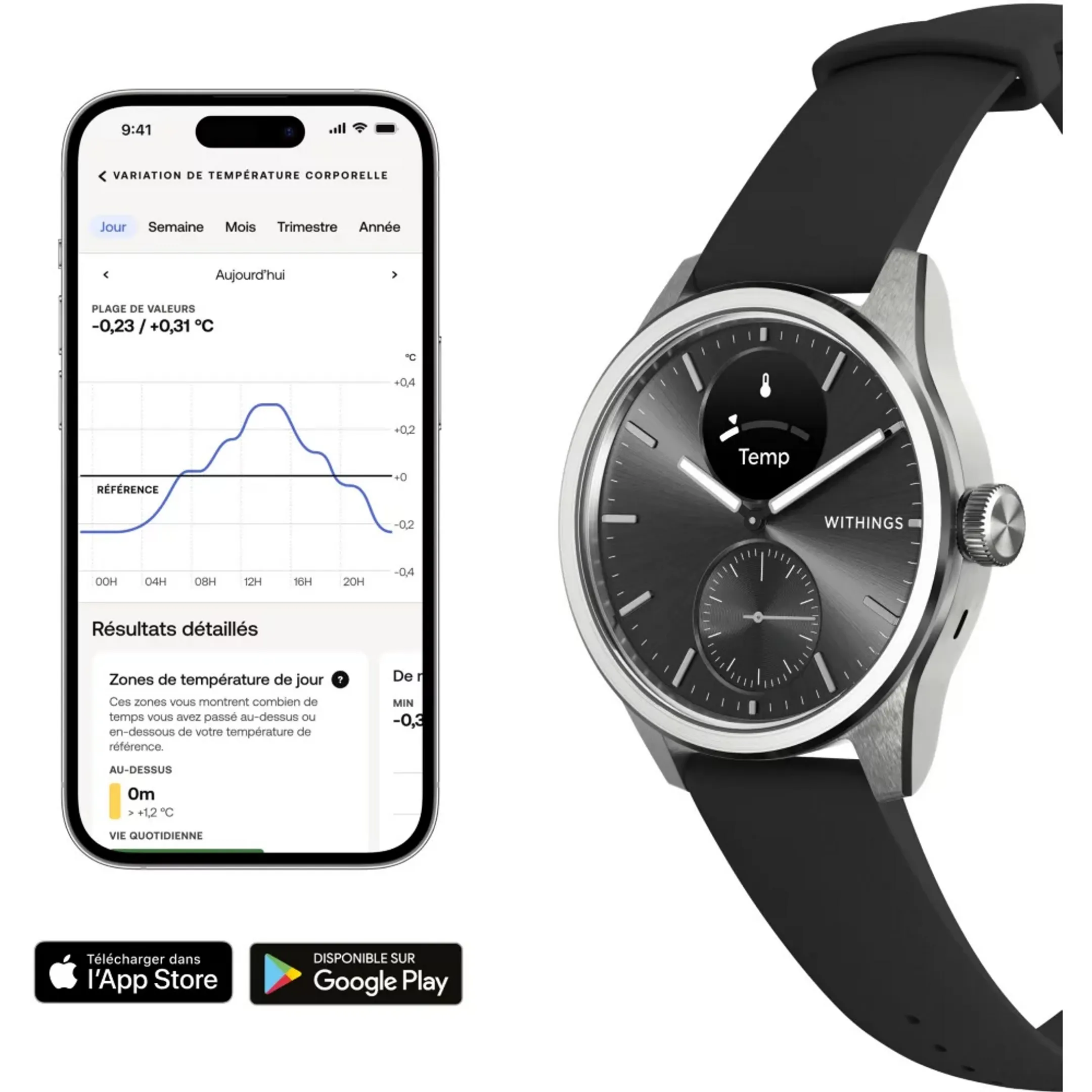 WITHINGS Smartwatch ScanWatch 2 - 42 mm - Black image
