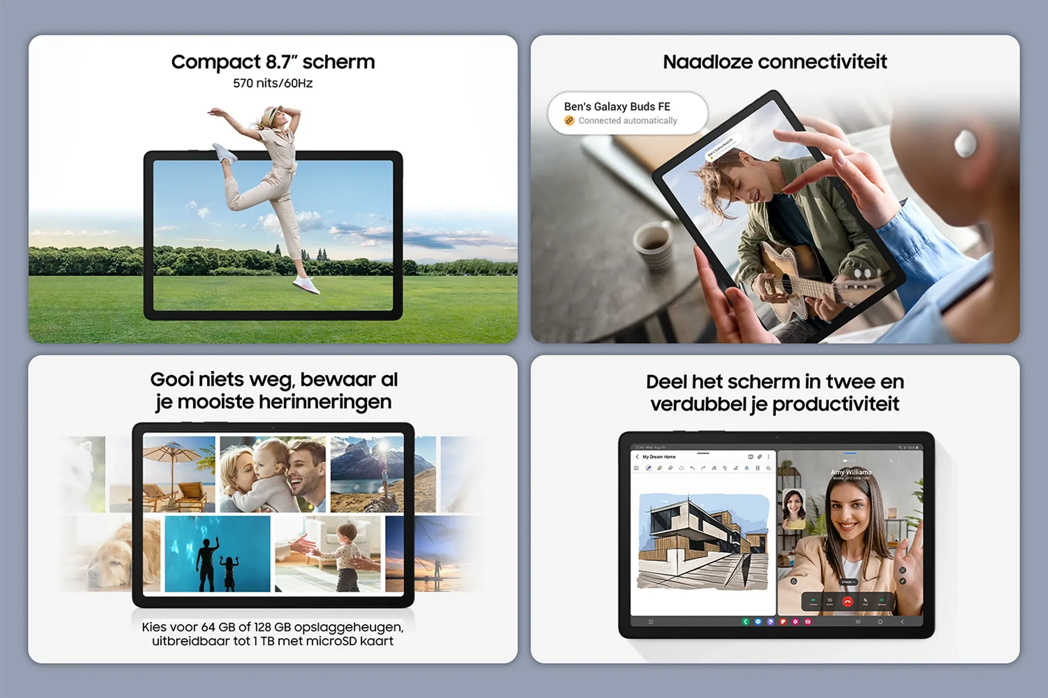 Samsung Tablette Galaxy Tab A9 WiFi + LTE - 128 Go - Anthracite image
