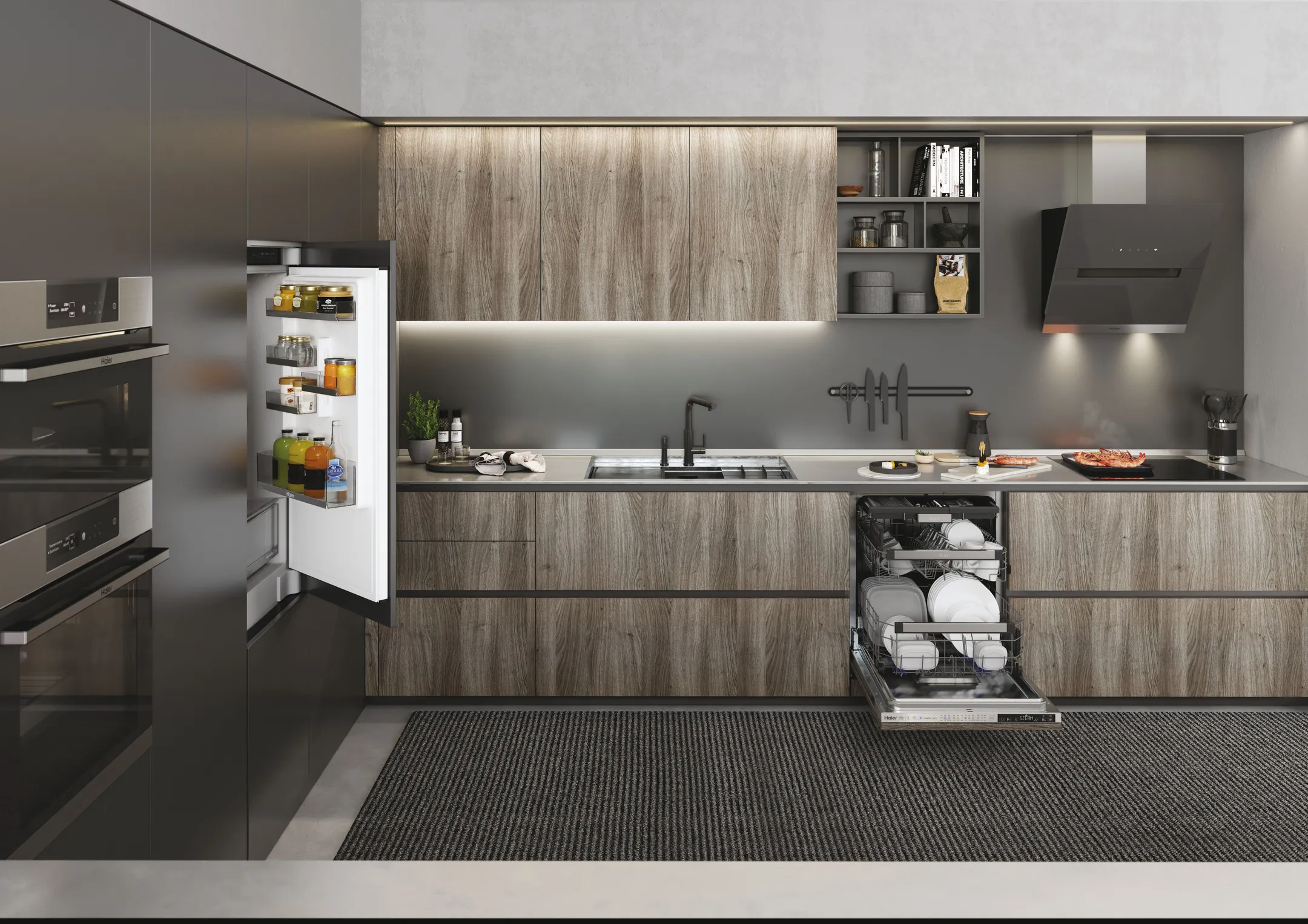 Haier Combi frigo congélateur encastrable 2D 55 Series 6 HBW5518D image