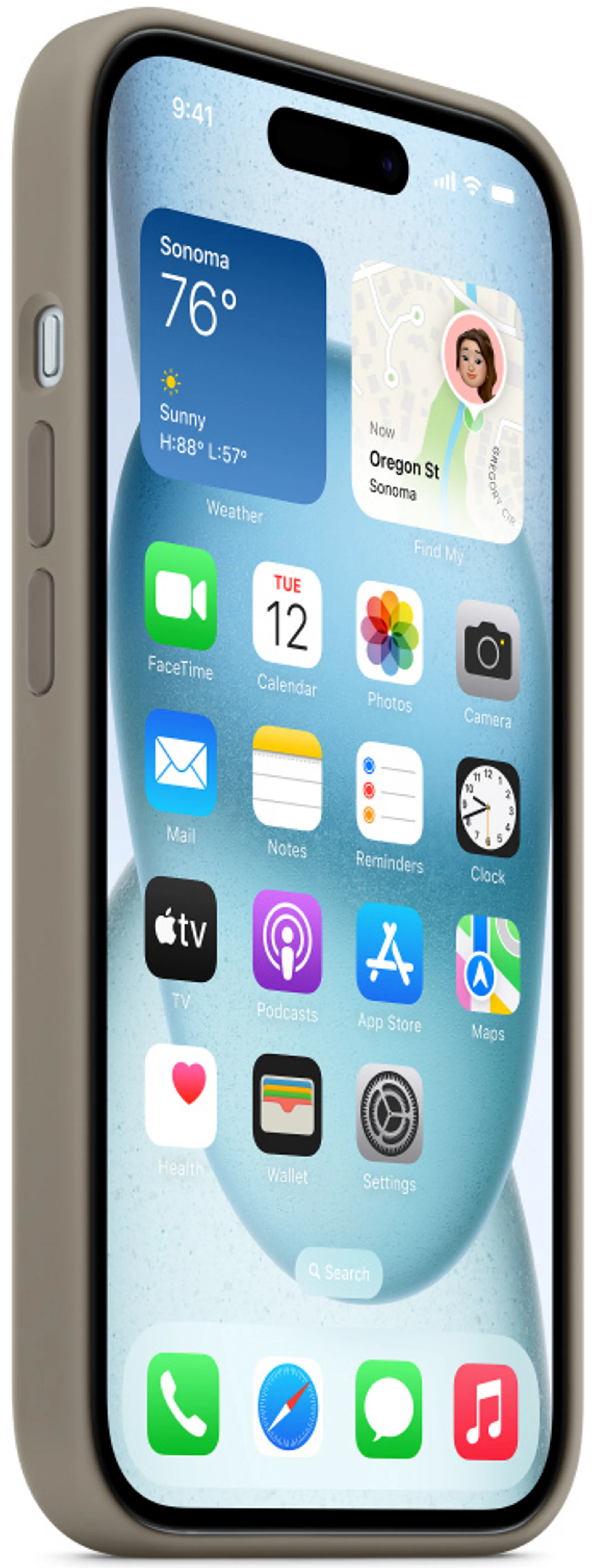 Apple iPhone 15 Silikon Case mit MagSafe – Tonbraun image