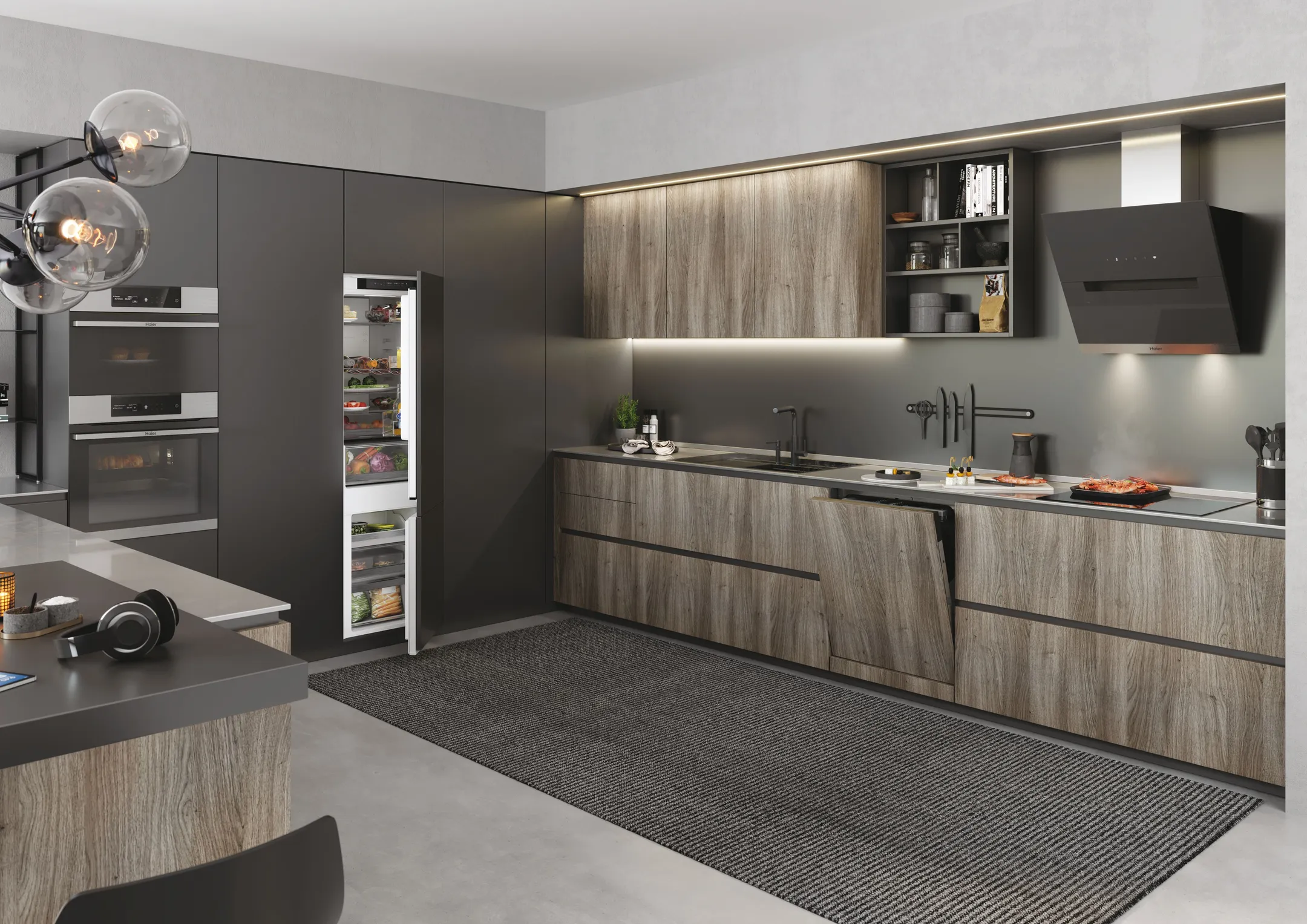 Haier Combi frigo congélateur encastrable 2D 55 Series 6 HBW5518D image