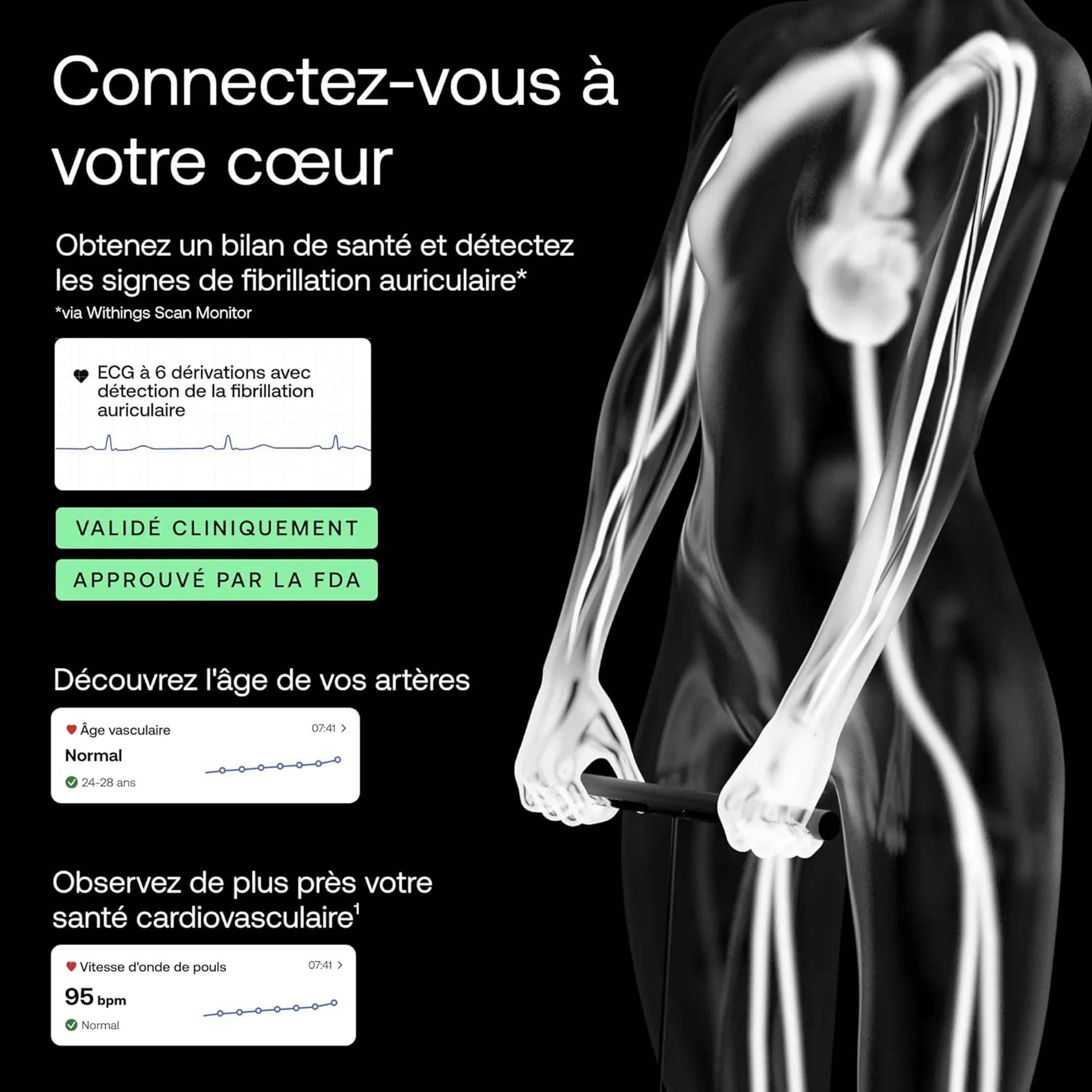 WITHINGS Pèse personne connecté Body Scan - Noir image