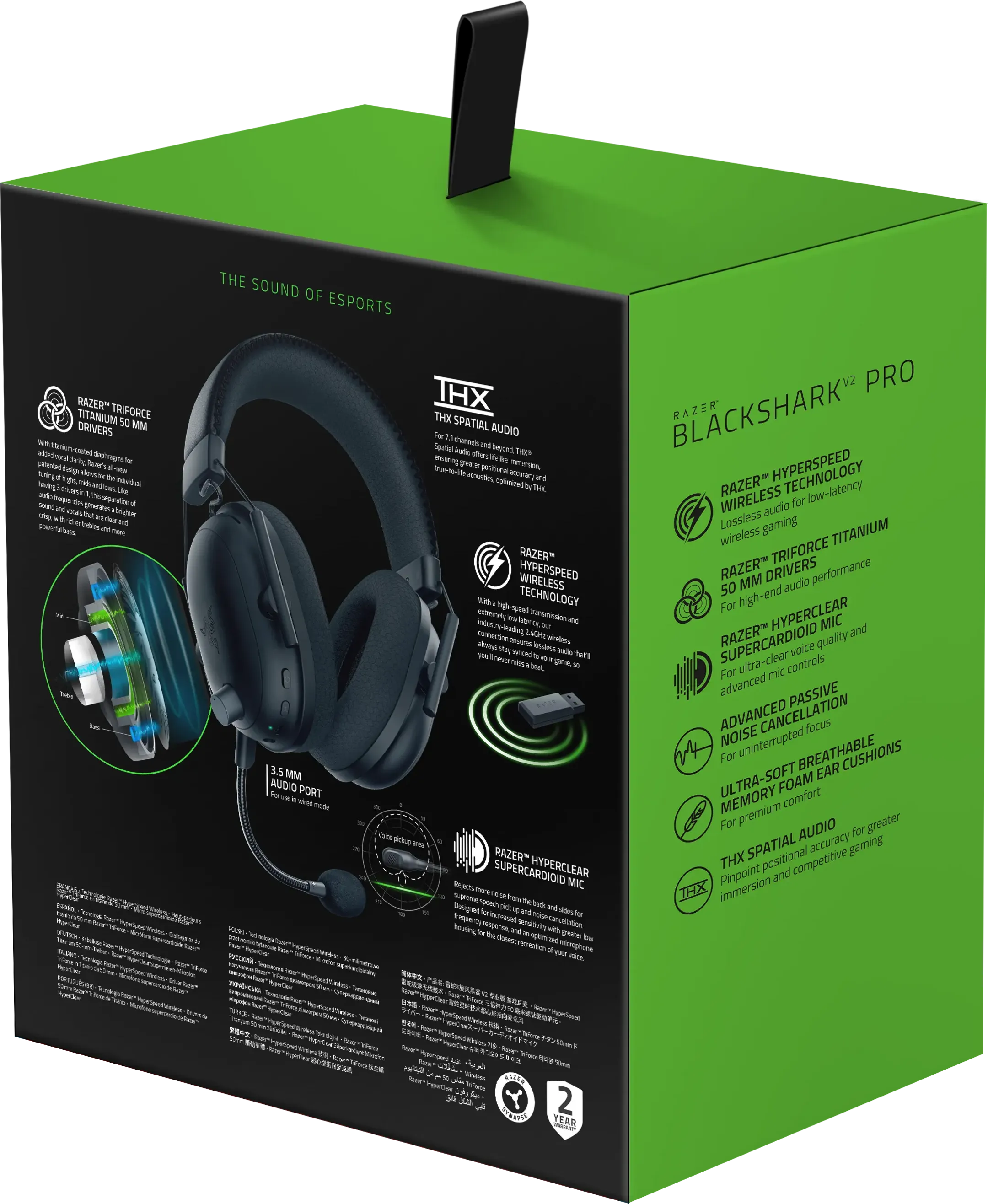 Razer Casque gaming sans fil BlackShark V2 Pro - Noir image