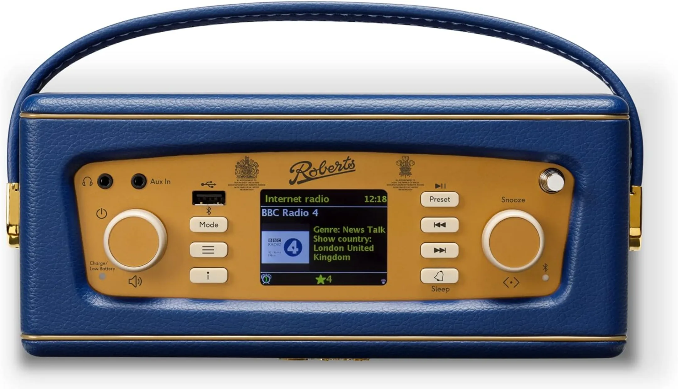 ROBERTS RADIO Revival iStream 3L Bluetooth Internet Radio - Navy Blue image