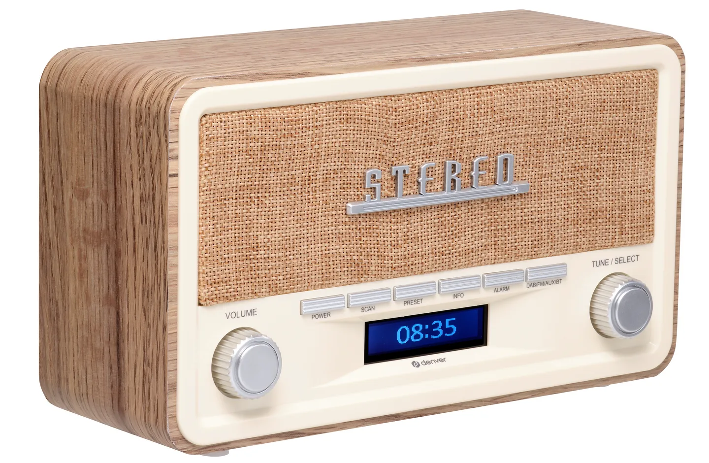 Denver Radio Bluetooth DAB+/FM DAB18LW Bois hifi.lu