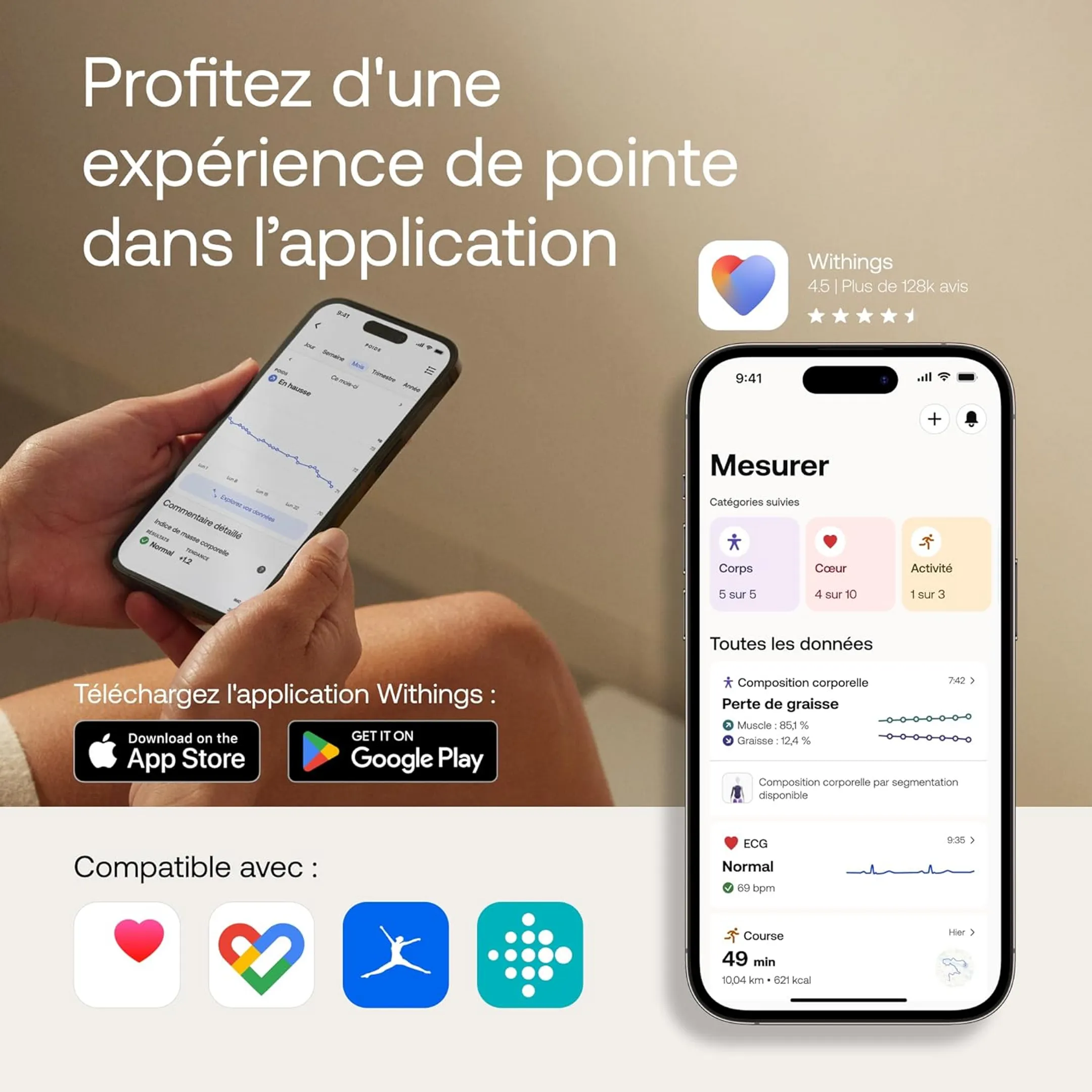 WITHINGS Pèse personne connecté Body Scan - Noir image