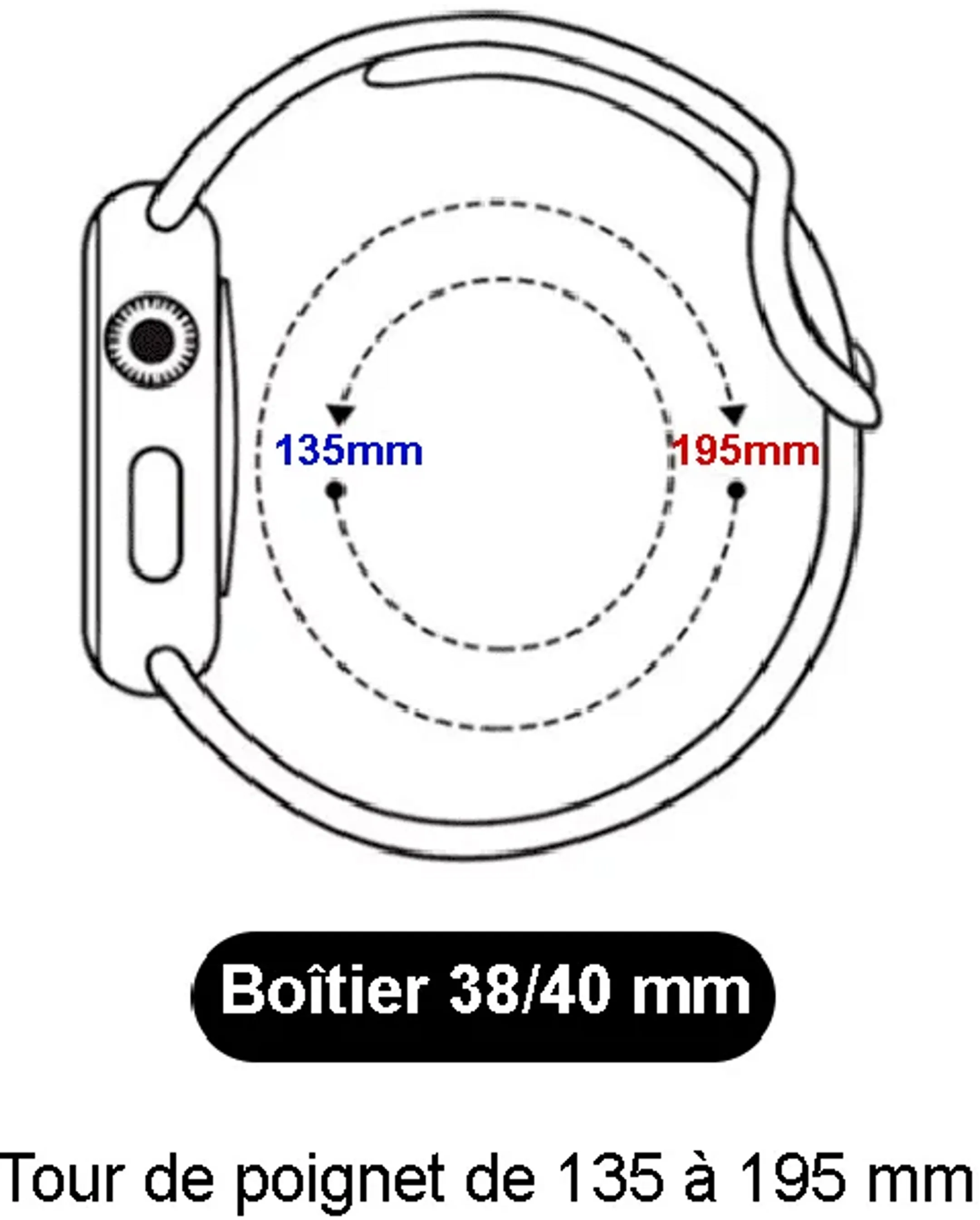 IBROZ 2 x Apple Watch Sport Armbänder 7, 6, SE, 5, 4, 3 - Blau & Schwarz image