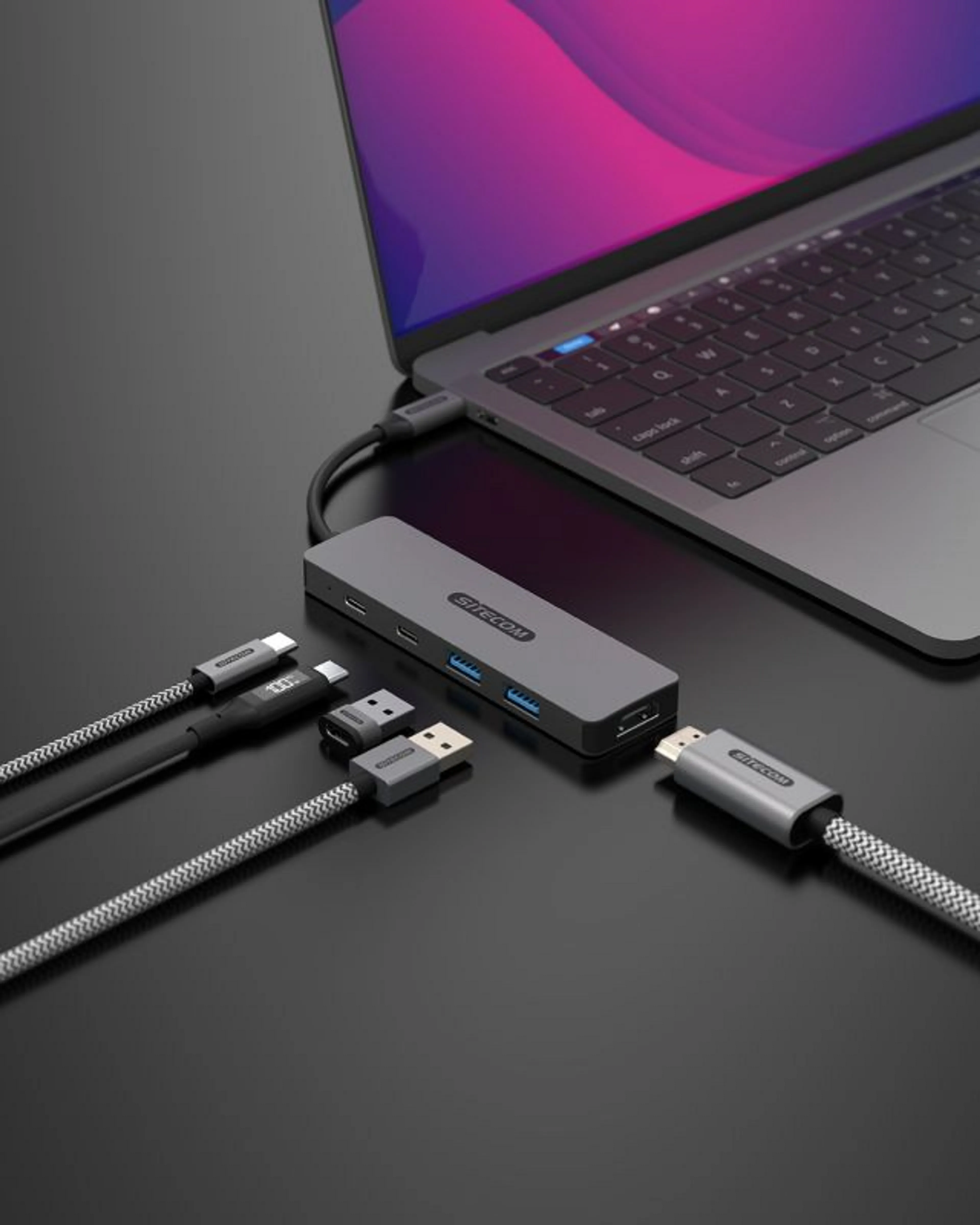 Sitecom Adaptateur Multiport USB-C 5-en-1 - CN-5502 image