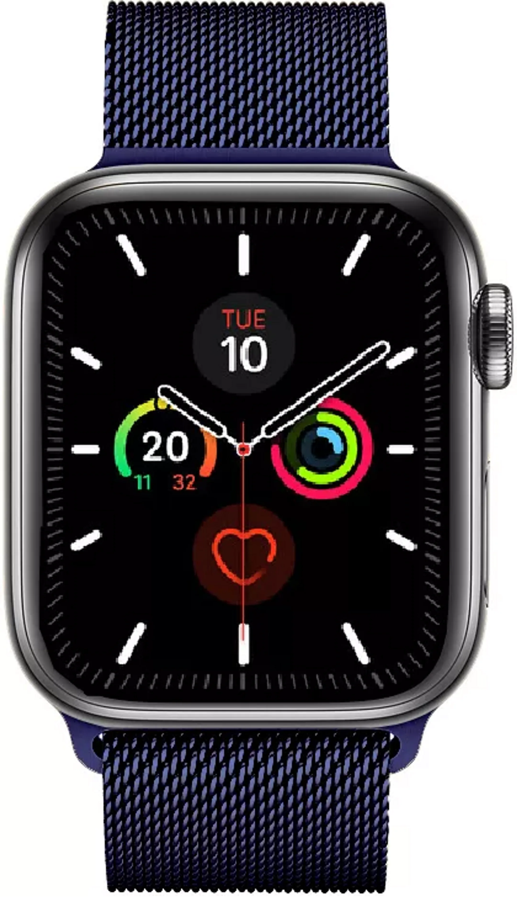 IBROZ Bracelet pour Montre connectée Apple Watch 8, 7, 6, SE, 5, 4, 3 - 42/44/45/49mm - Acier - Bleu image