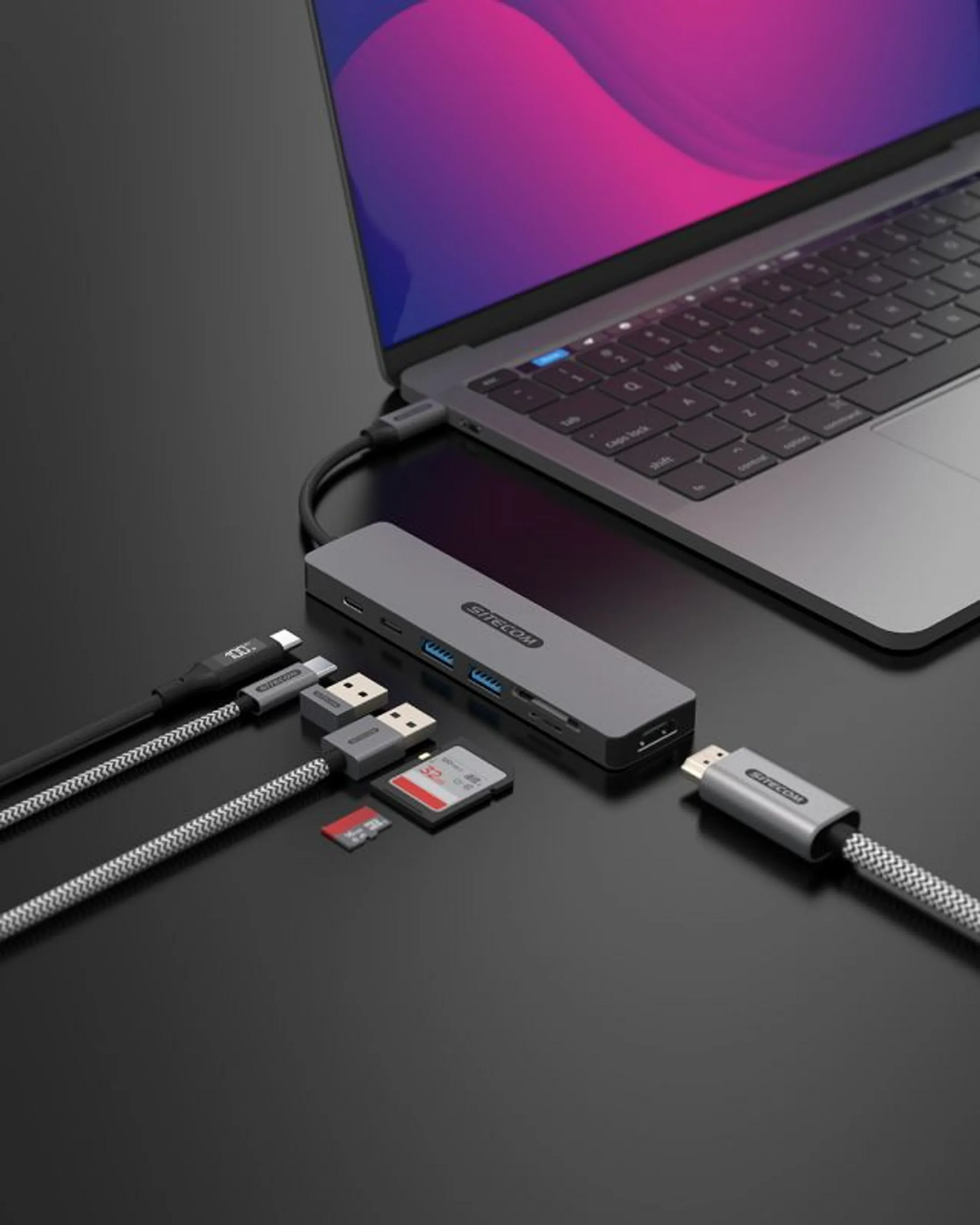 Sitecom USB-C 7-in-1 Multiport-Adapter - CN-5504 image