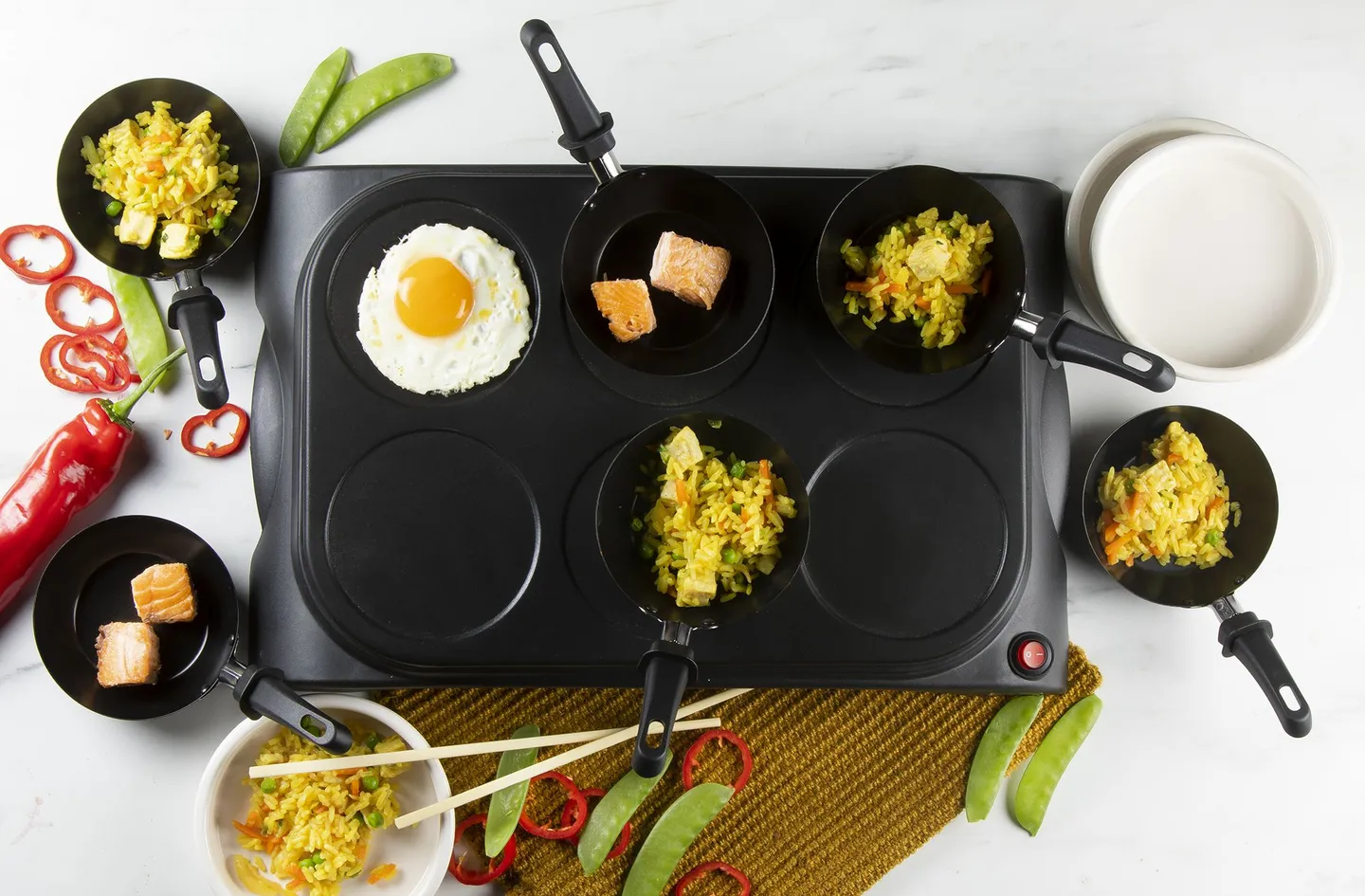 Crepe maker & Wok Party Domo Set Gourmet DO8710W Hifi.lu