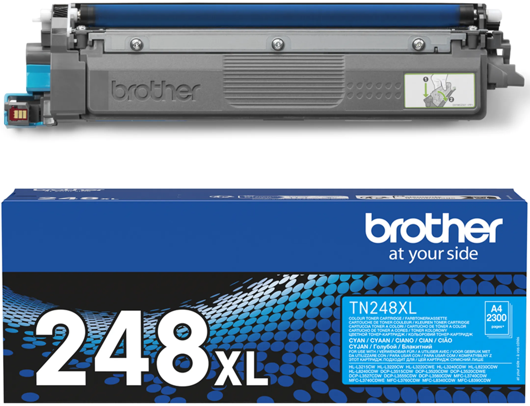 Brother Toner TN248XLC - 2300 Seiten - Cyan image