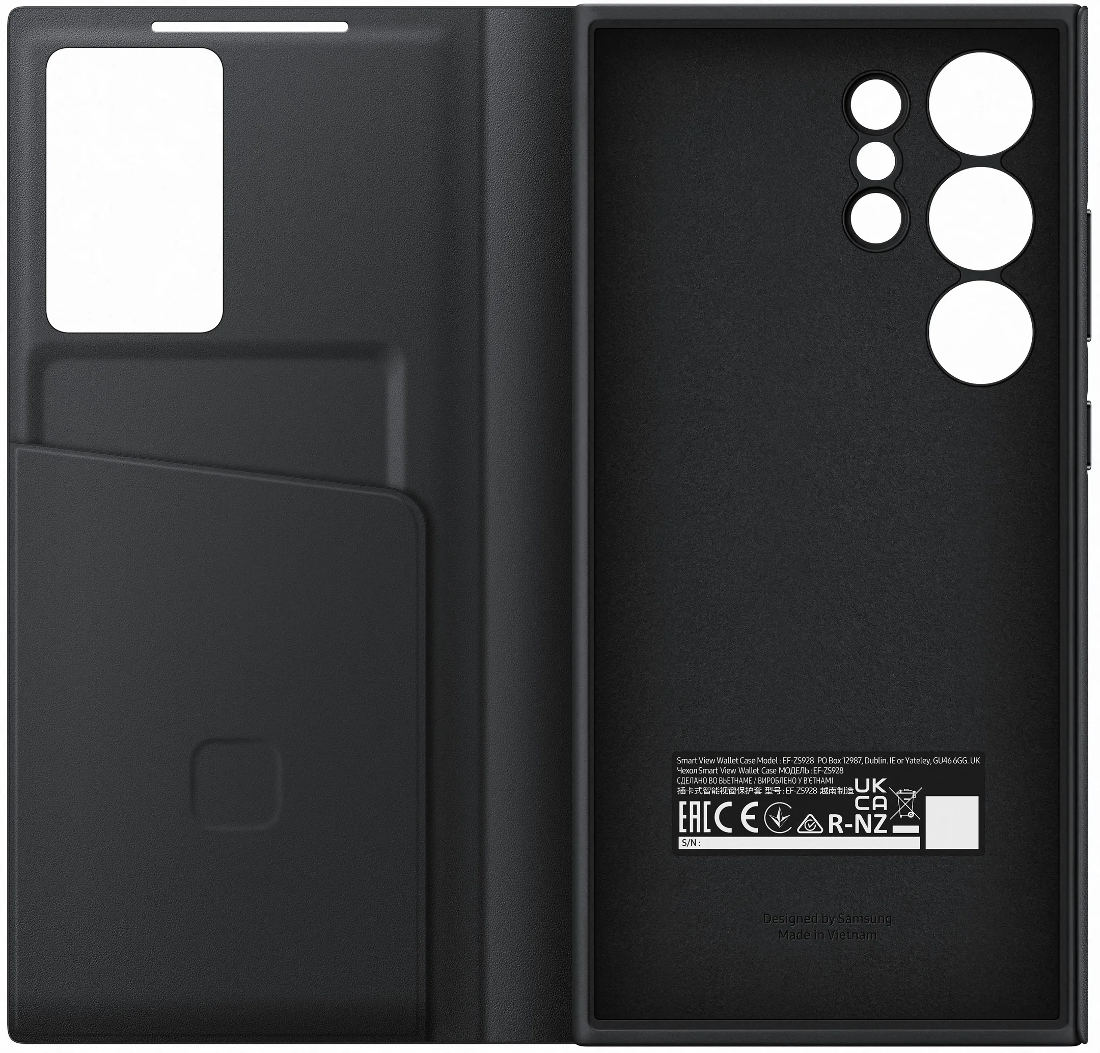 Samsung Étui Smart View Wallet pour Galaxy S24 Ultra - Noir image