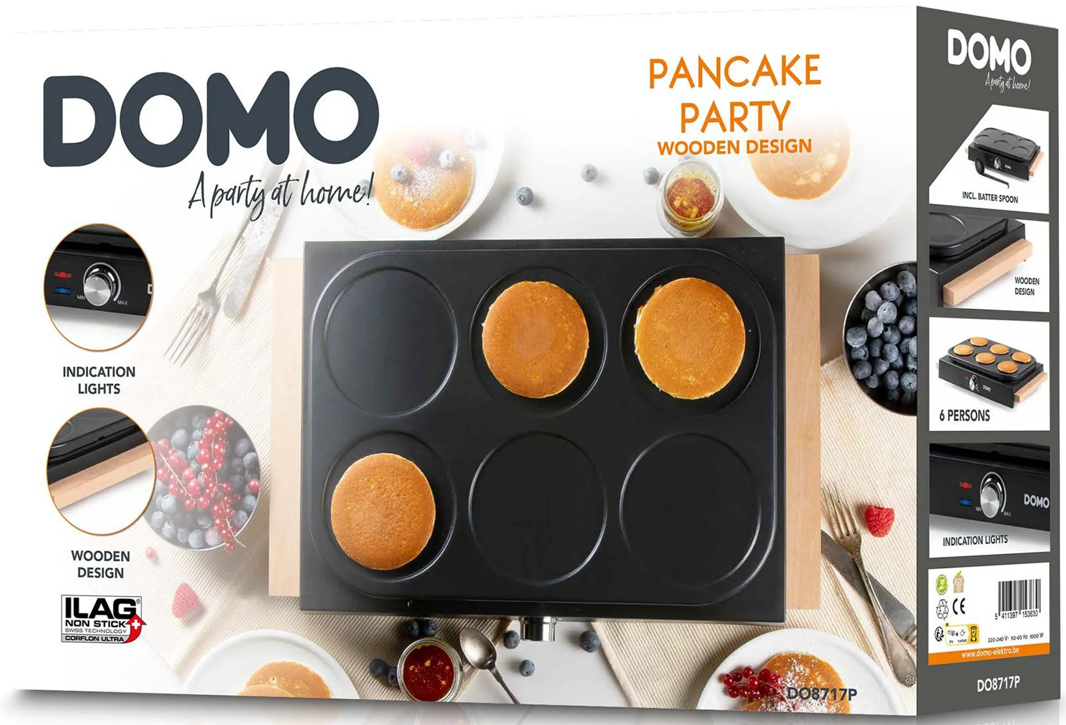 DOMO Crêpepfanne - DO8717P - Holzdesign image