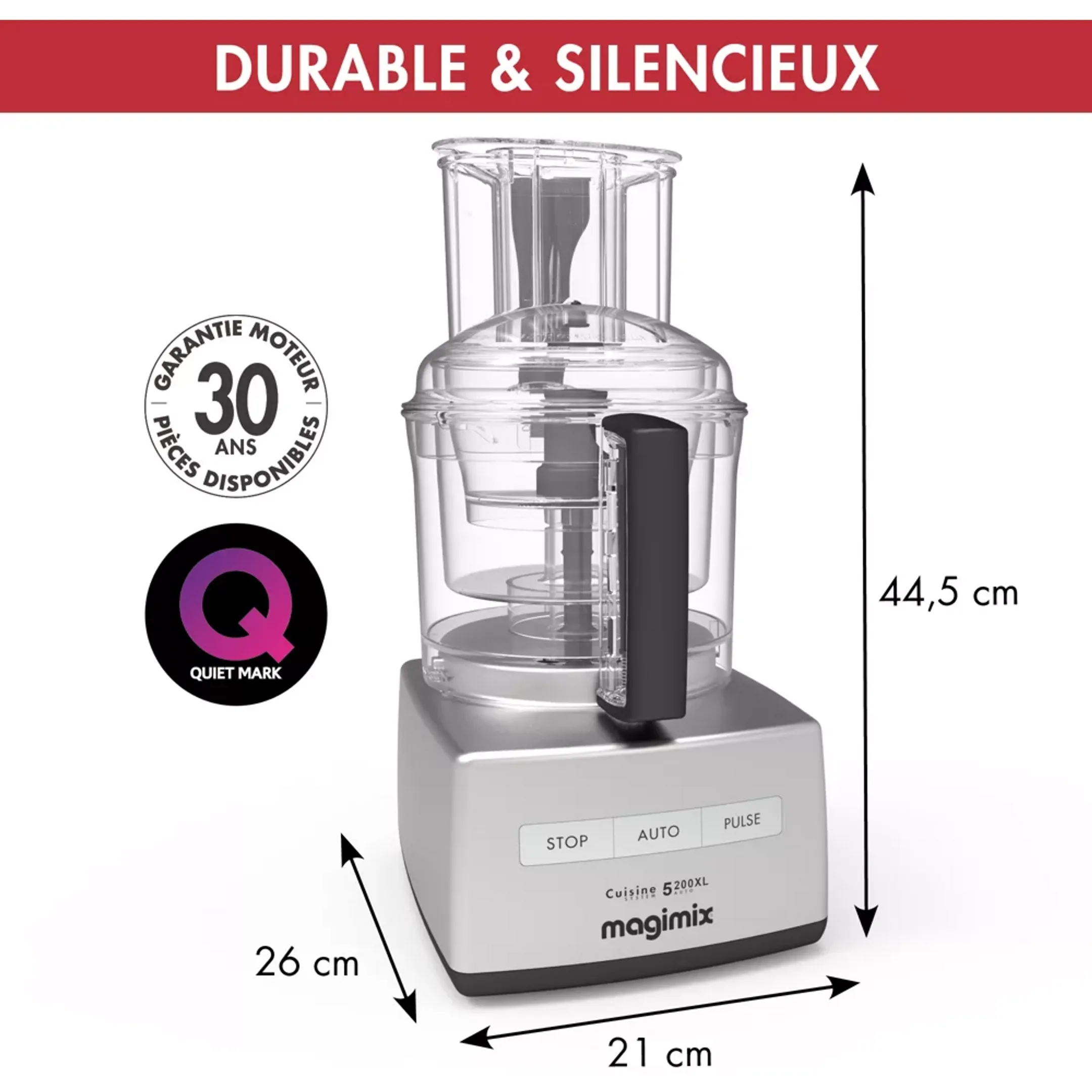 Magimix Robot multifonction CS 5200XL Premium - Chrome Brillant image