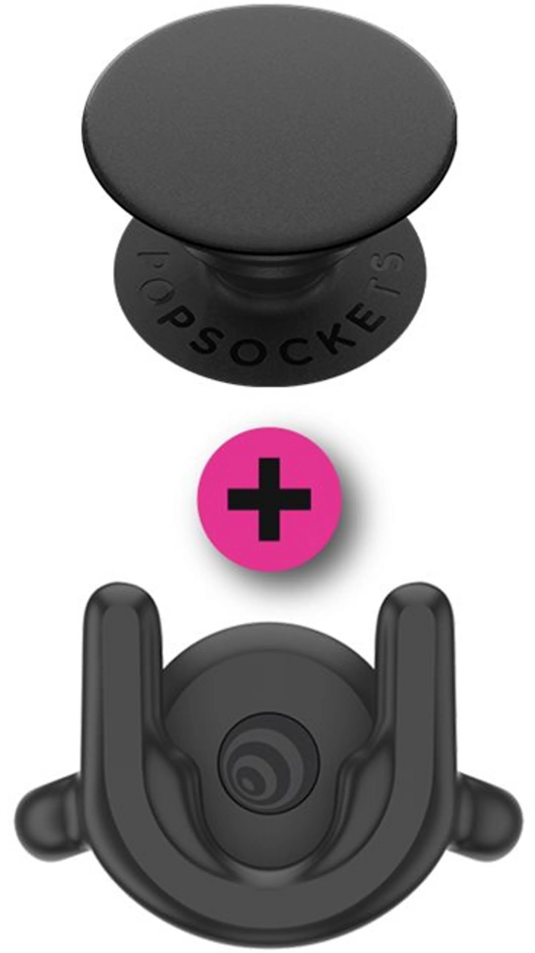 Car Holder Air vent + PopGrip  - Black