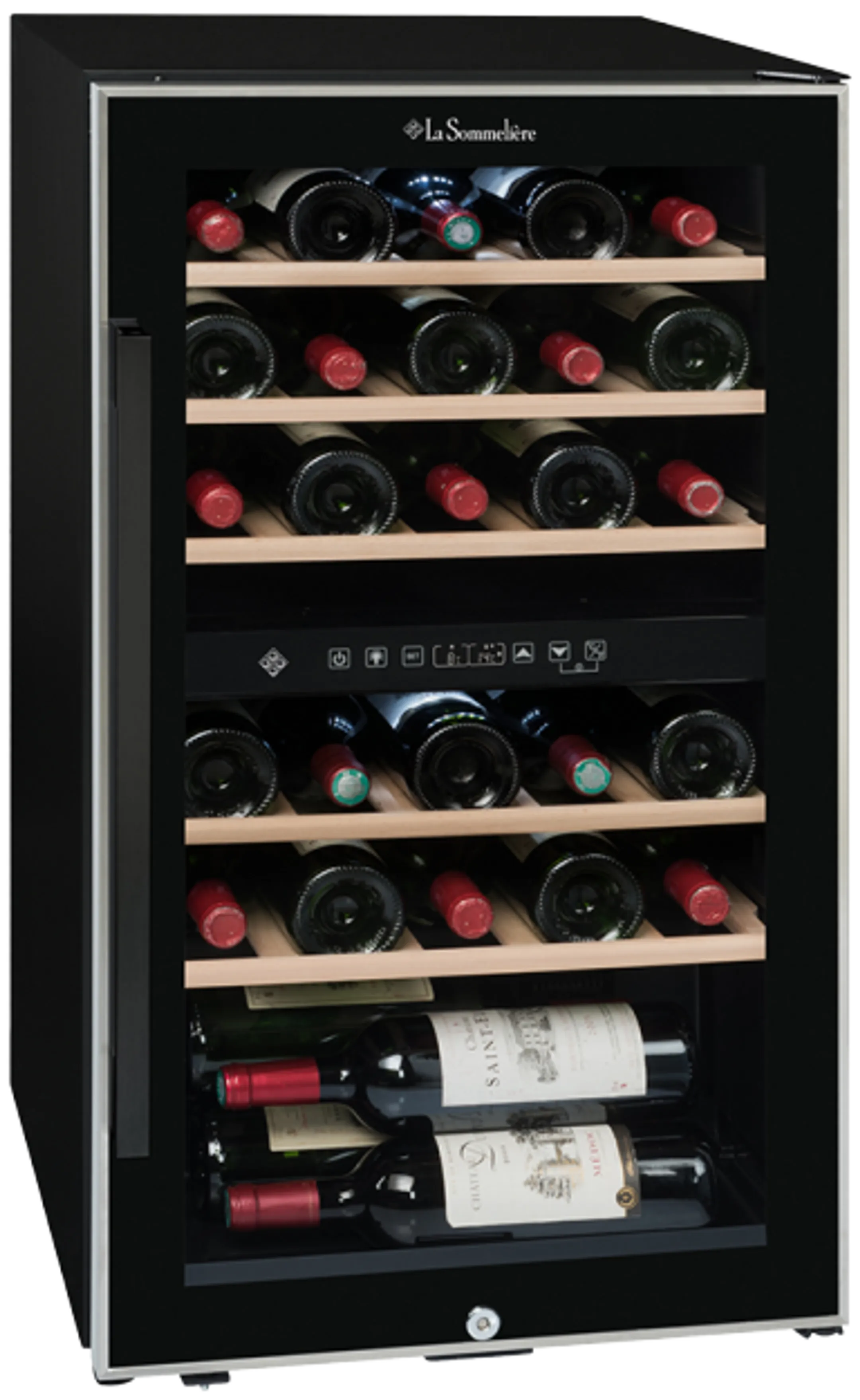 ECS312Z Dual Zone Wine Cellar - 29 Bottles - Black
