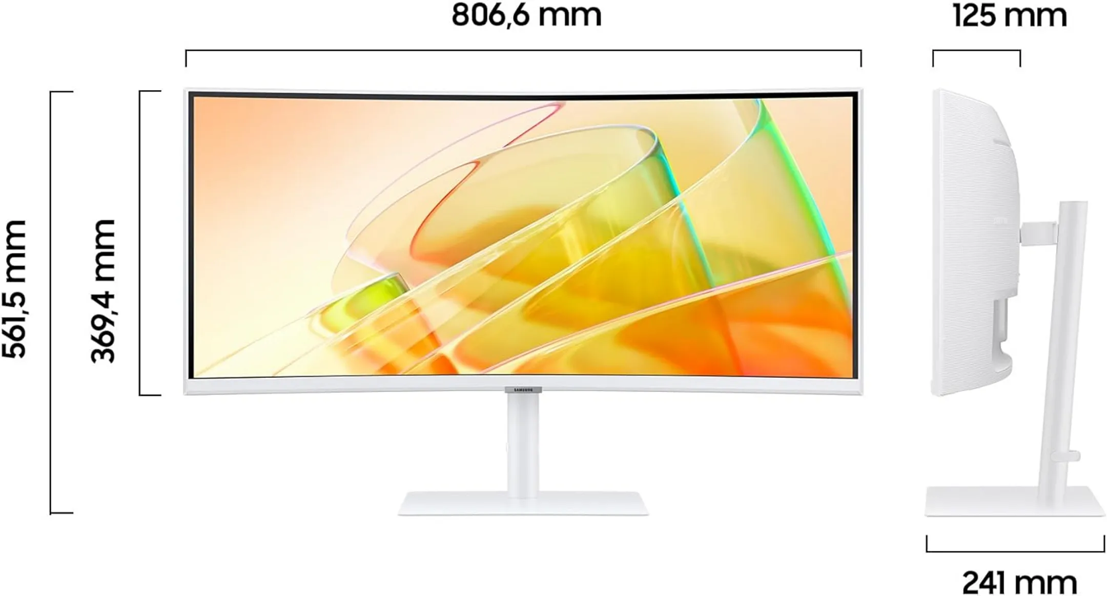 Samsung Moniteur PC 34" WHDQ ViewFinity S6 S65TC - Blanc image