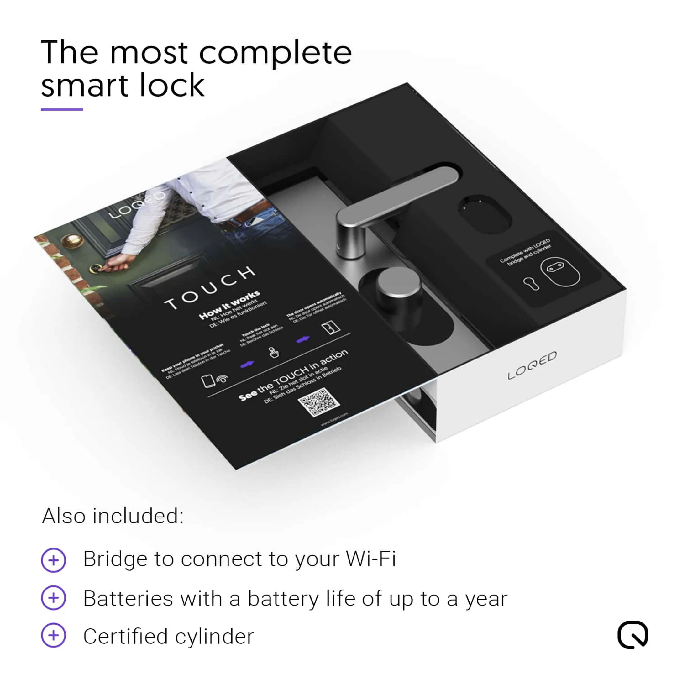 LOQED Touch Smart Lock - Grey image