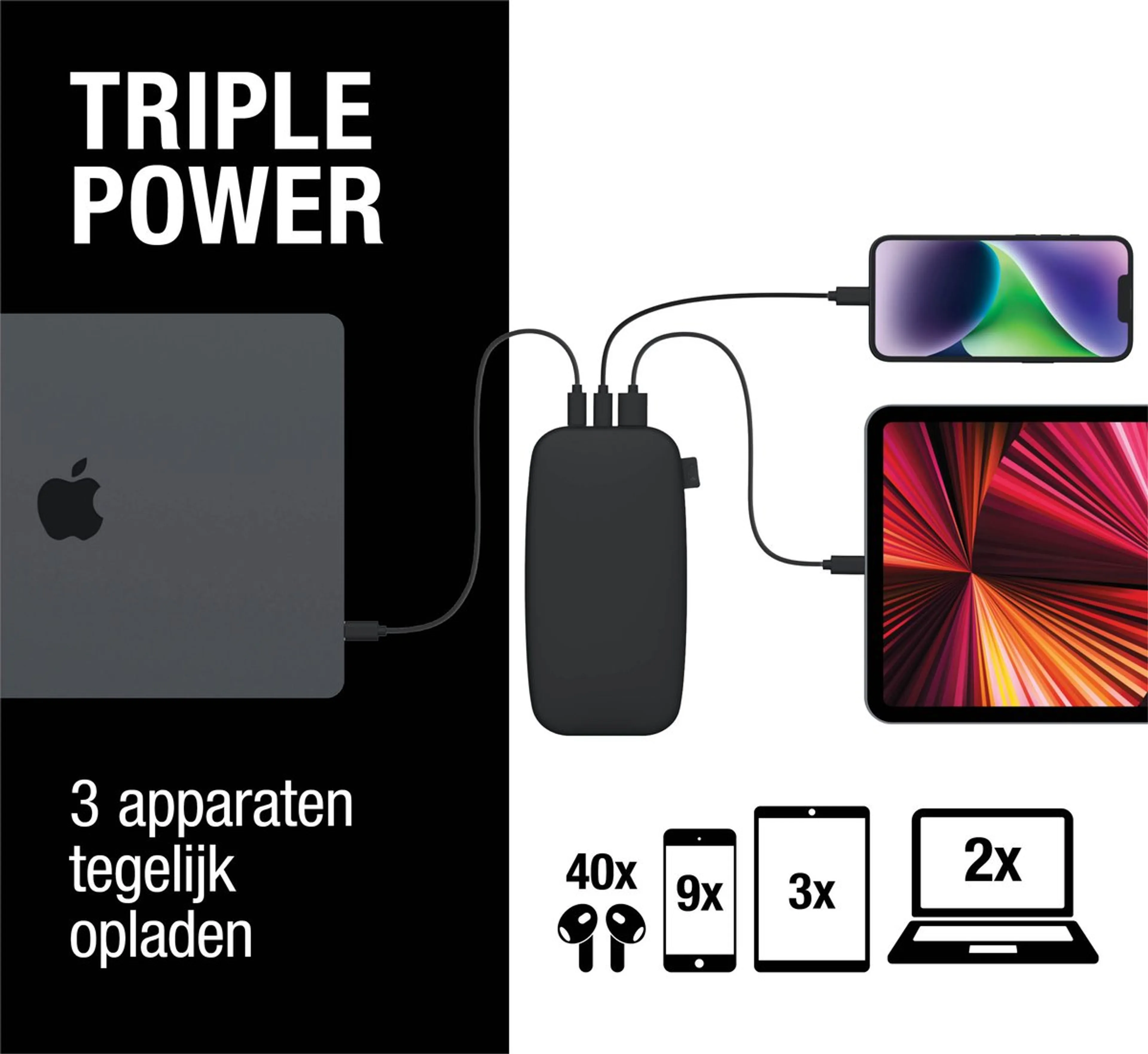 Fresh 'n Rebel 65W Power Delivery Powerbank - 27.000 mAh - Schwarz image