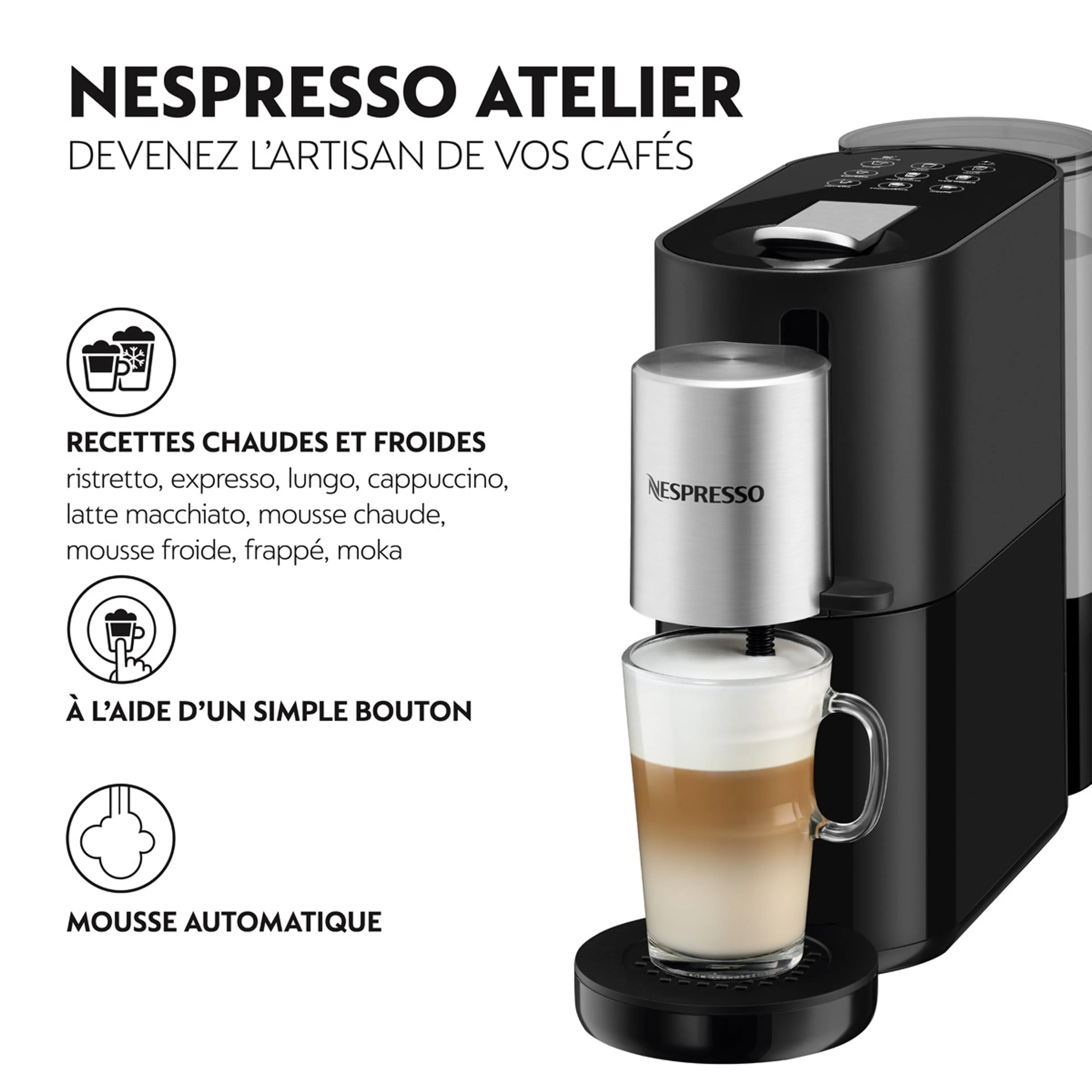 Krups Machine à café Nespresso Atelier, Noir image