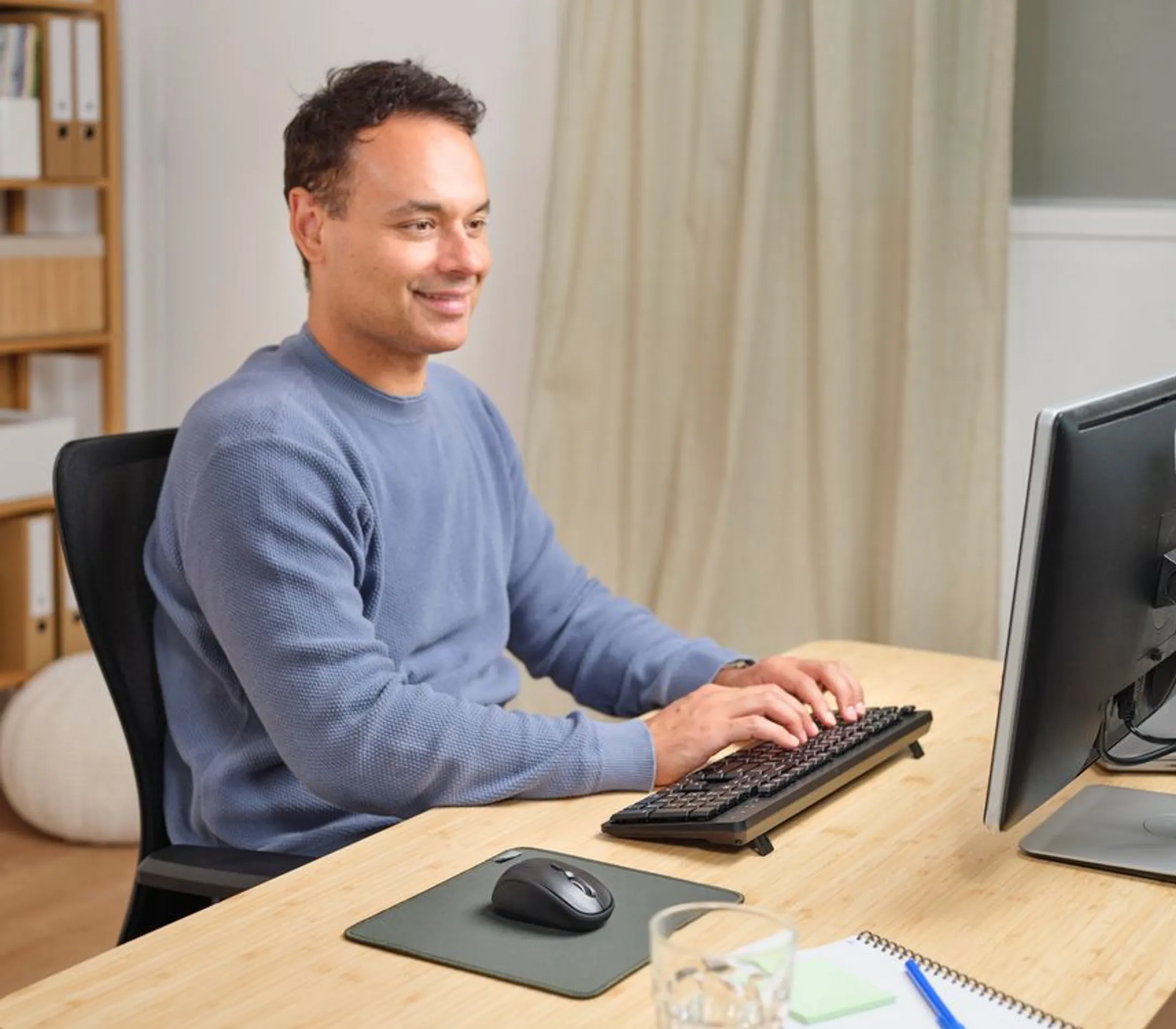 Trust Keyboard + Mouse - Wireless - Ody II - AZERTY (BE) - Black image