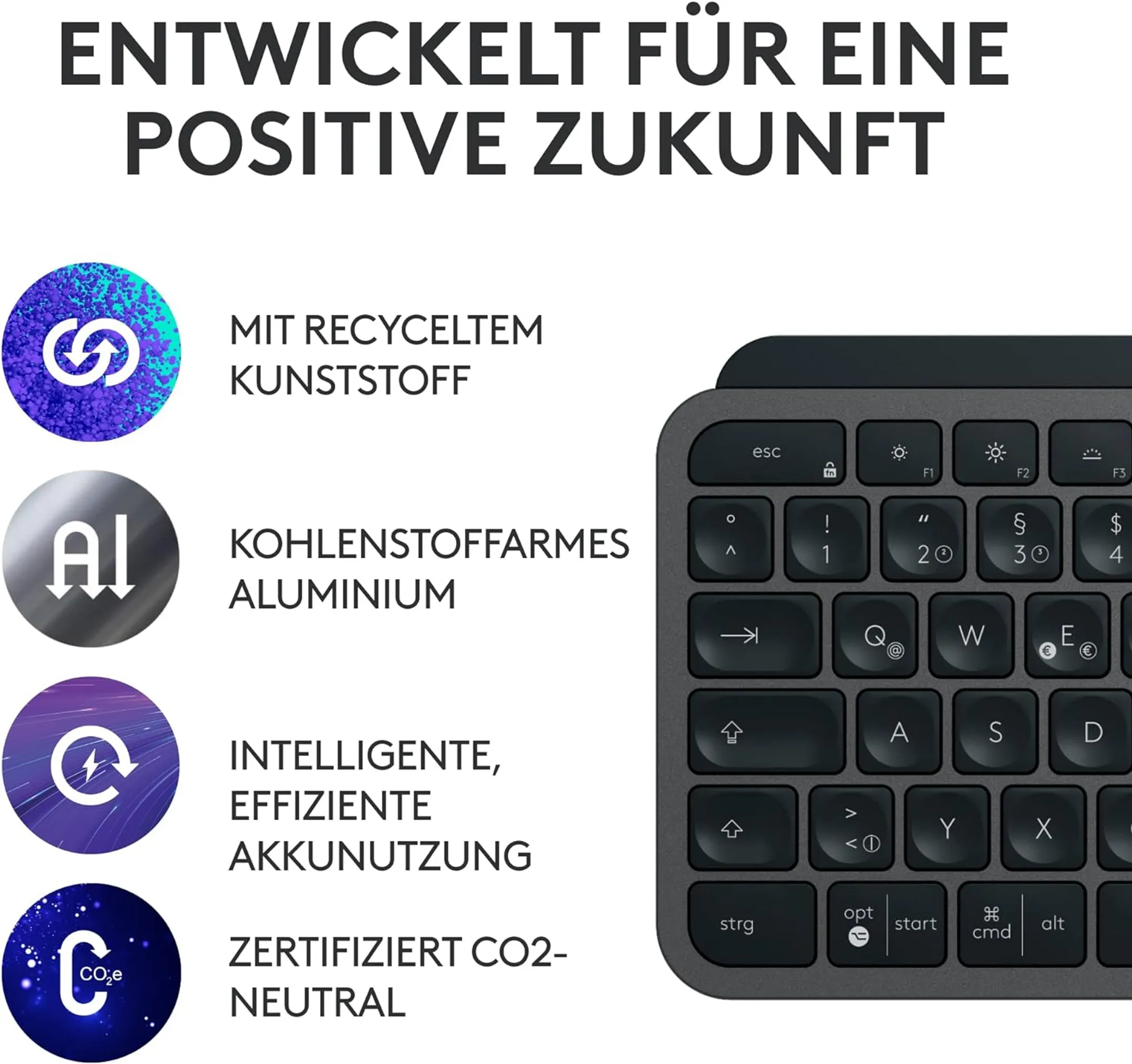 Logitech Wireless Keyboard + Mouse MX Keys S Combo - QWERTZ - Graphit image