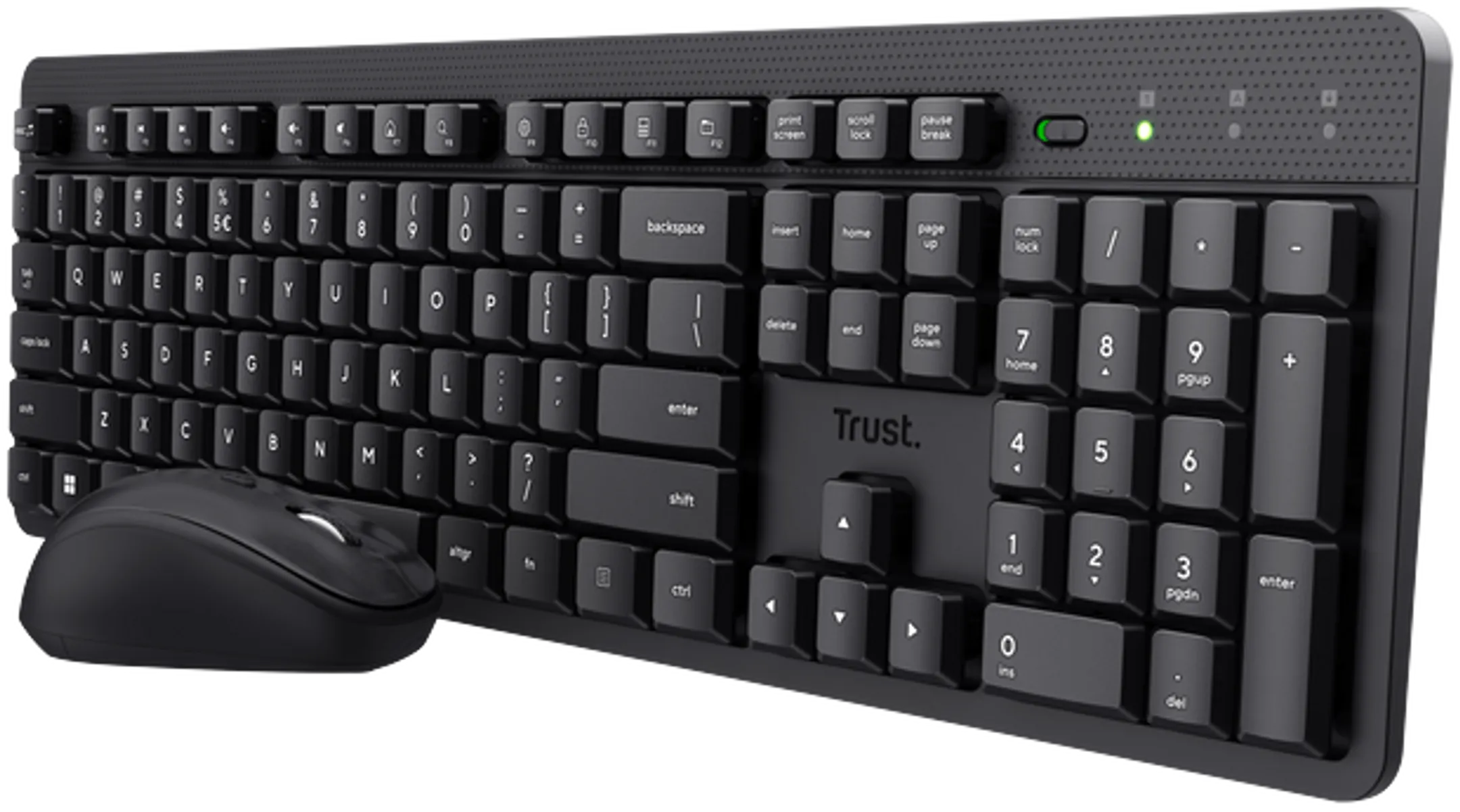 Trust Keyboard + Mouse - Wireless - Ody II - AZERTY (BE) - Black image