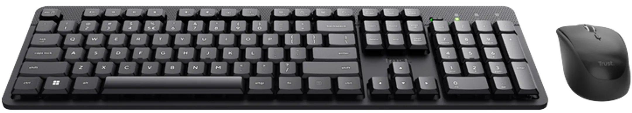Trust Keyboard + Mouse - Wireless - Ody II - AZERTY (BE) - Black image