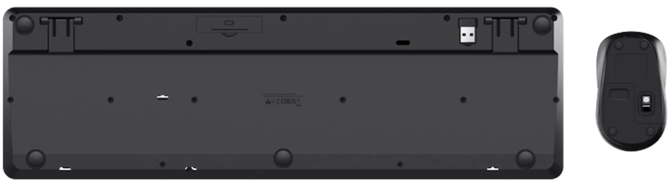 Trust Keyboard + Mouse - Wireless - Ody II - AZERTY (BE) - Black image