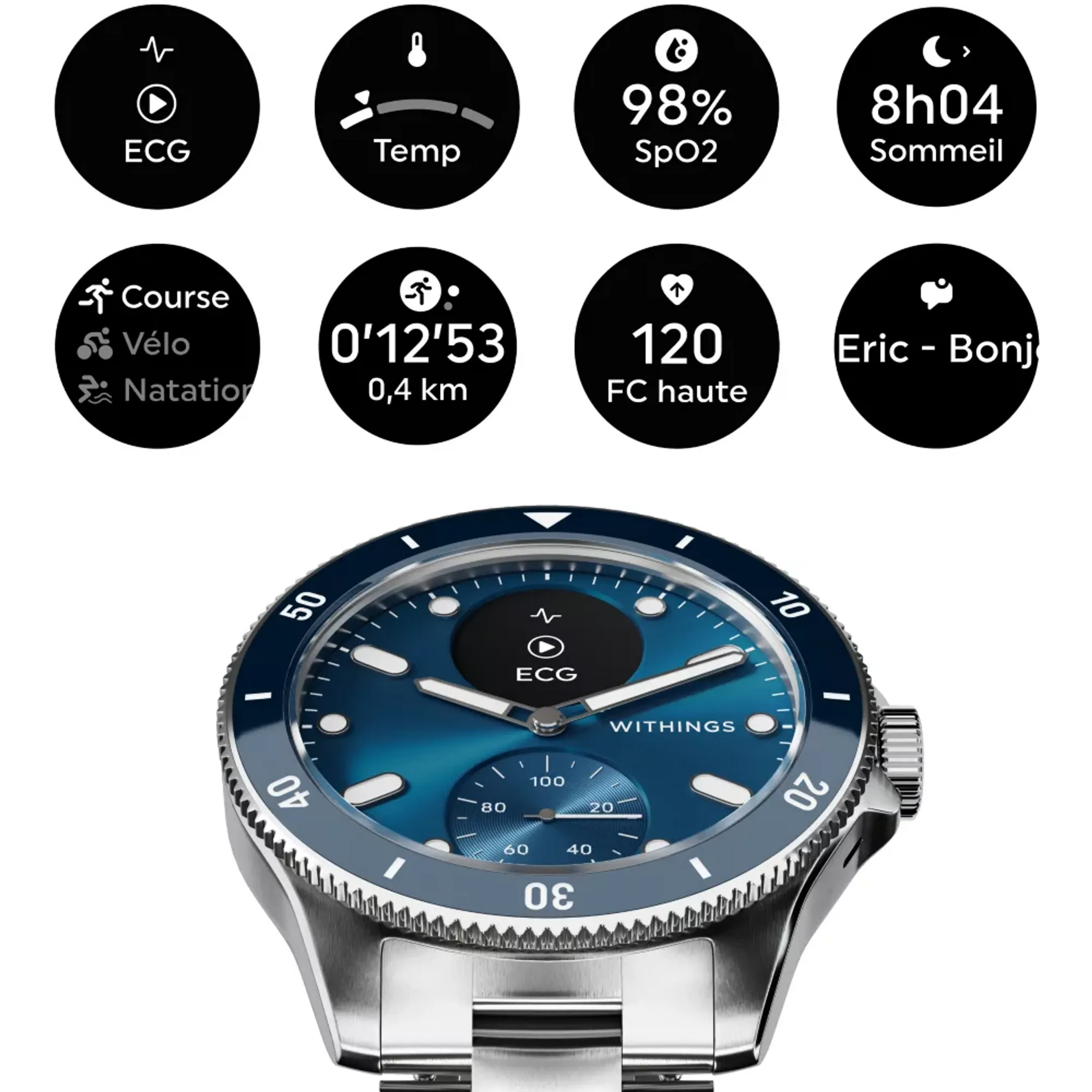 WITHINGS Smartwatch ScanWatch Nova 42mm - Bleu image